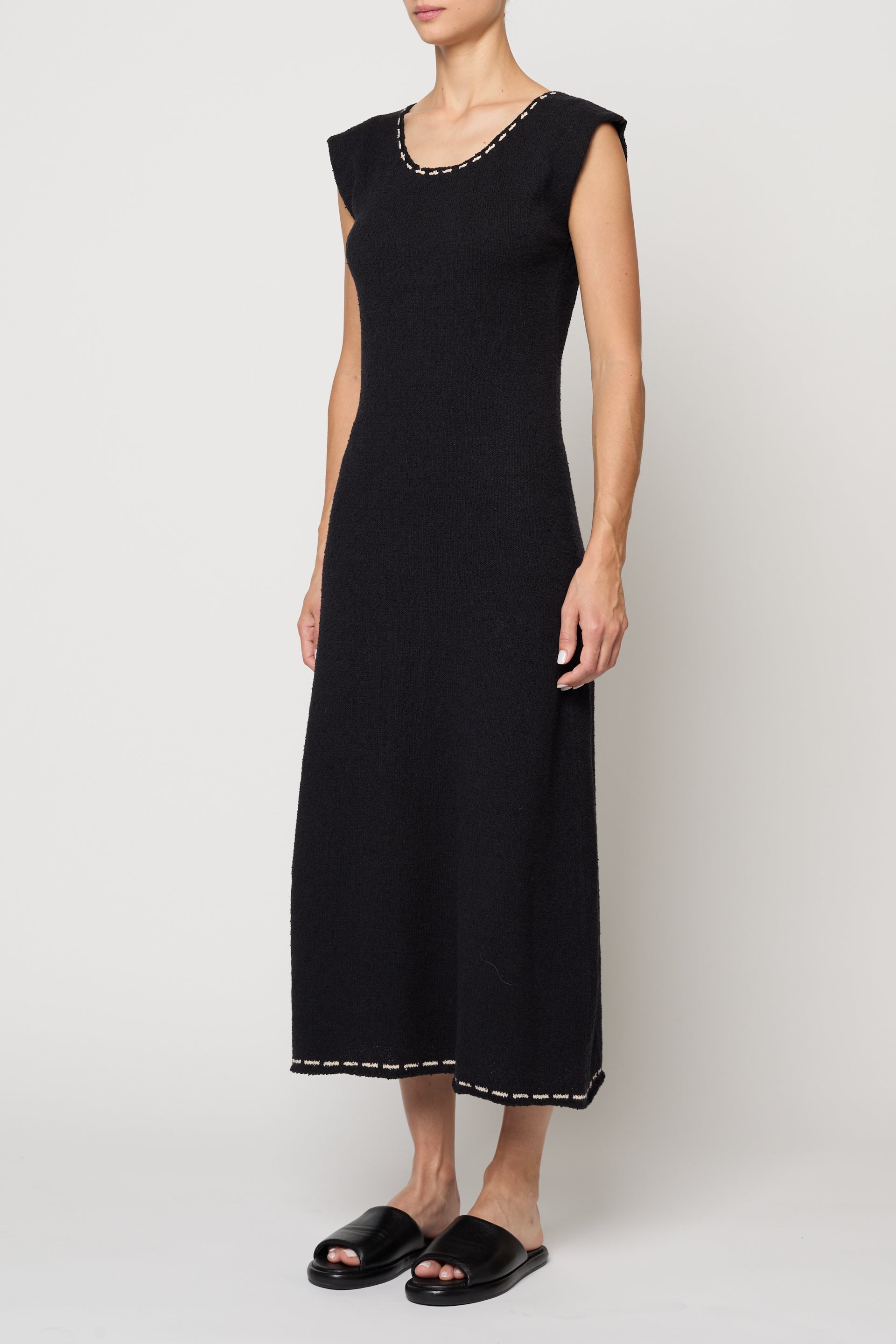 Tess Dress in Boucle Tanguis Cotton