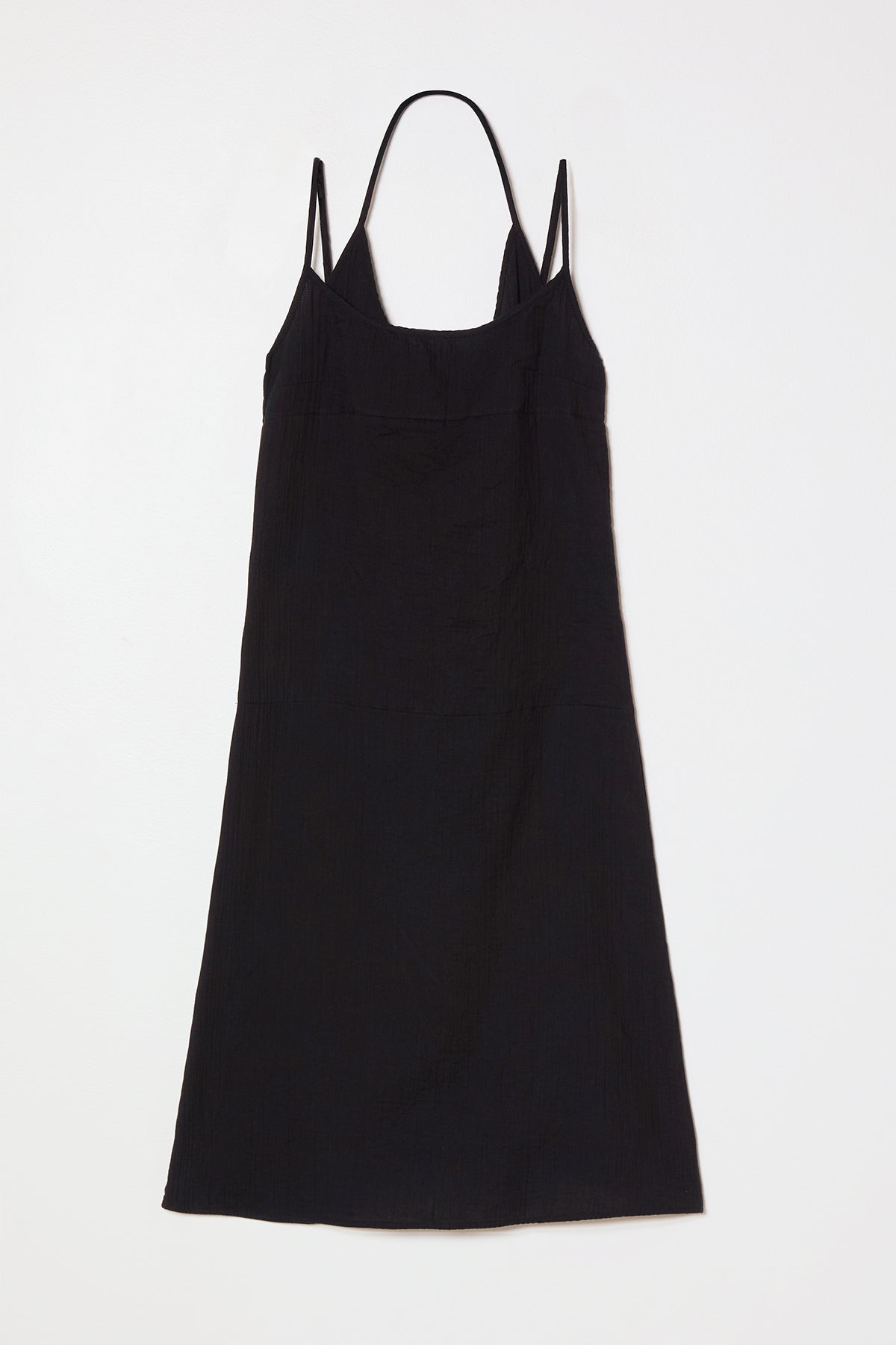 Slip Midi Dress in Crinkled Cotton Gauze
