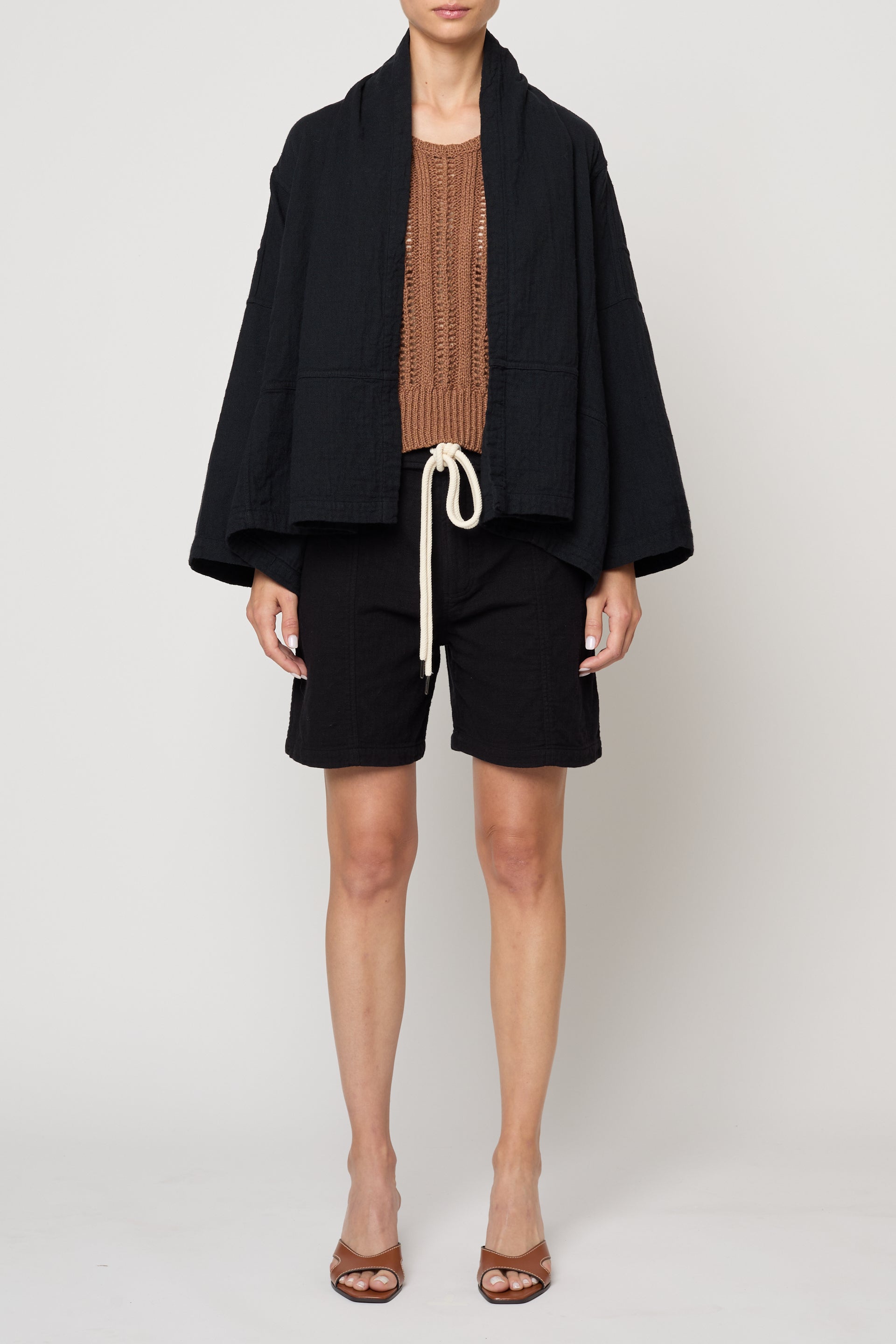 Women's Kimono Jacket in Organic Cotton Gauze