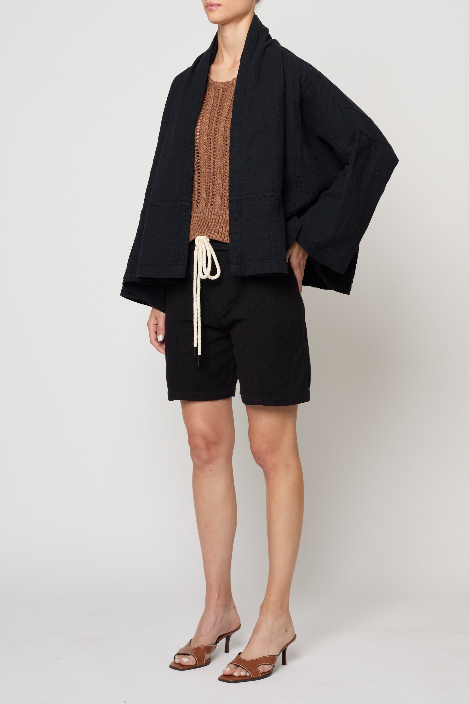 Women's Kimono Jacket in Organic Cotton Gauze