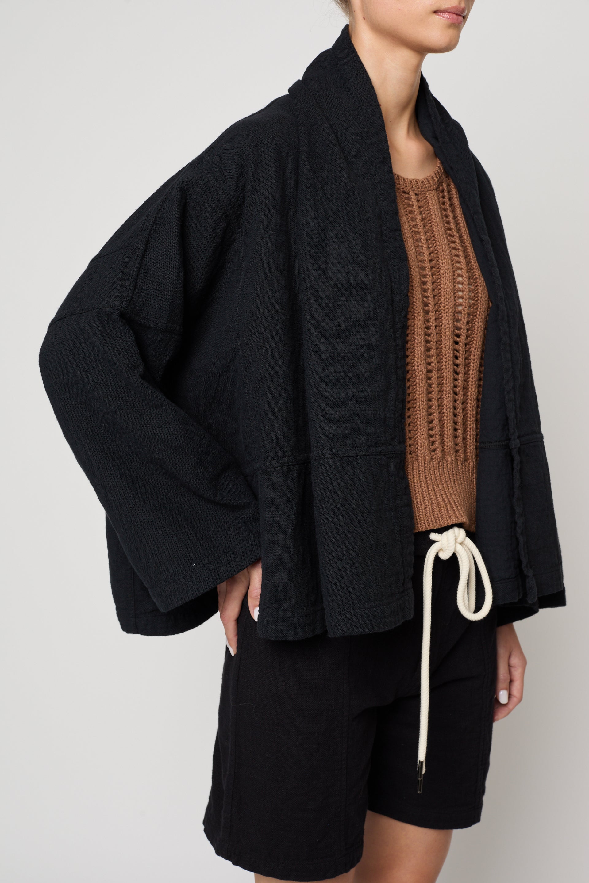 Women's Kimono Jacket in Organic Cotton Gauze