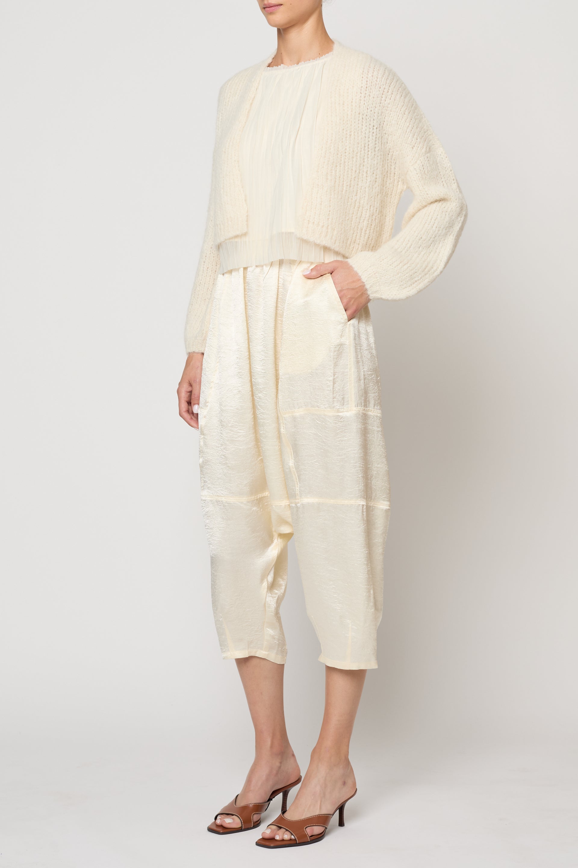 Super Crop Cora Cardigan in Suri Alpaca