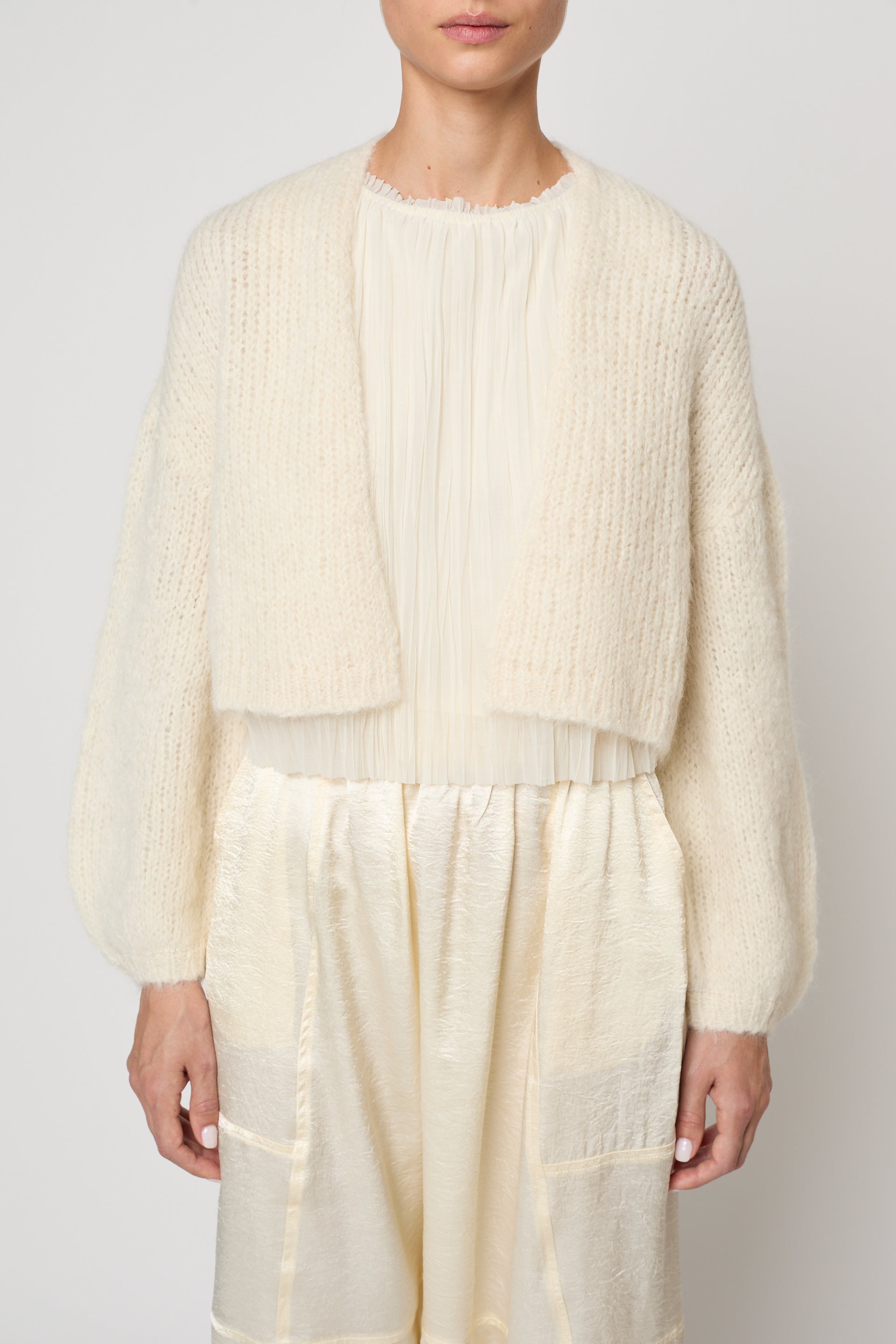 Super Crop Cora Cardigan in Suri Alpaca