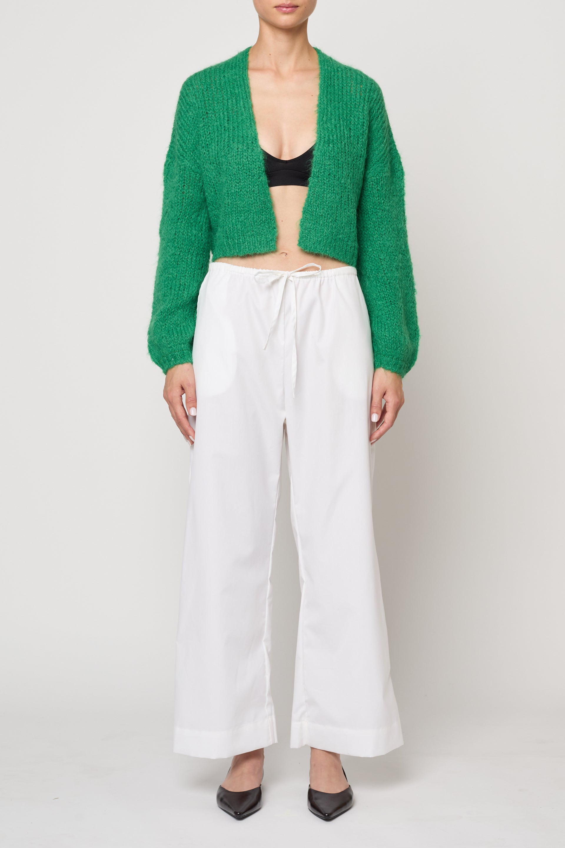 Super Crop Cora Cardigan in Suri Alpaca