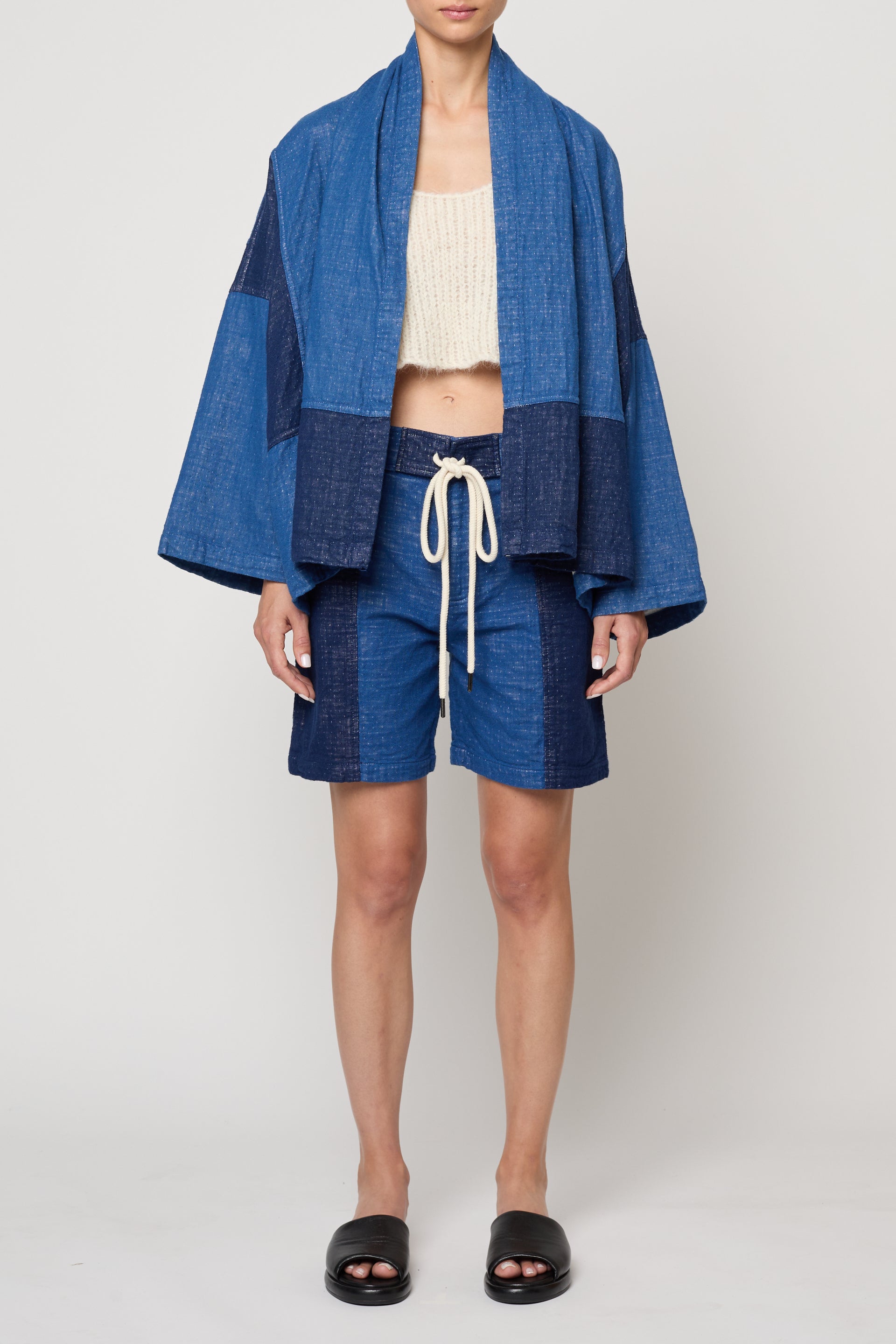 Kimono Jacket in Patchwork Gauze at Atelier Delphine