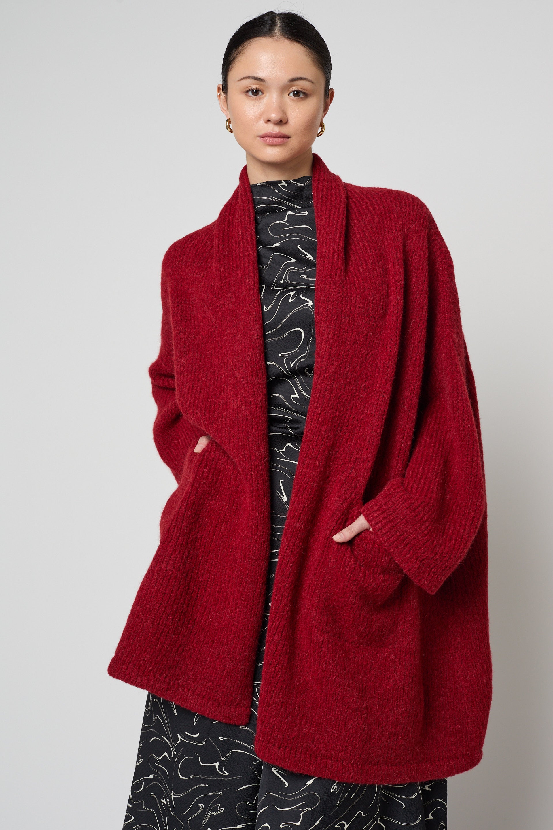 ベビーアルパカの羽織コート