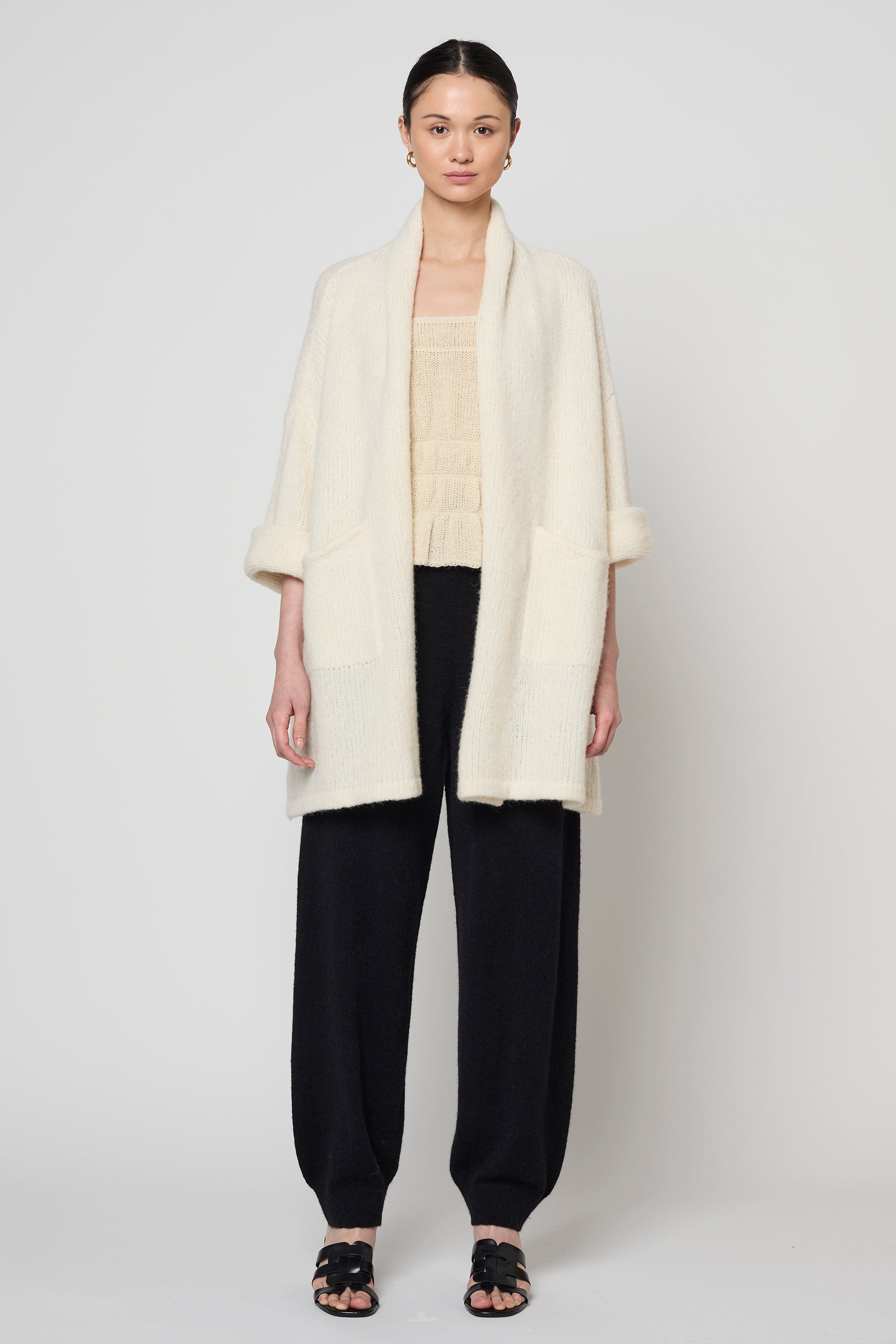 ベビーアルパカの羽織コート