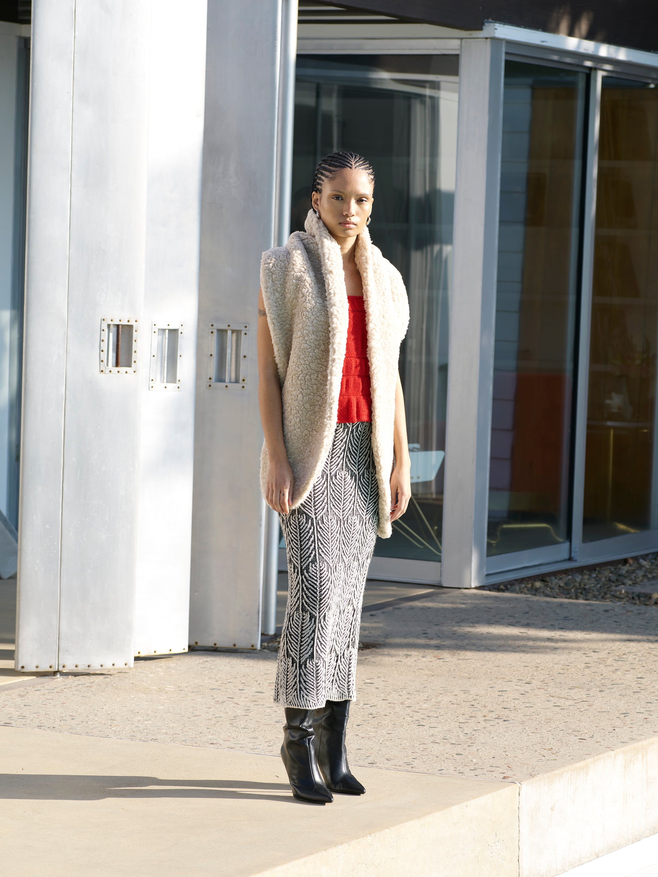 FAUX FUR SCARF LARGE