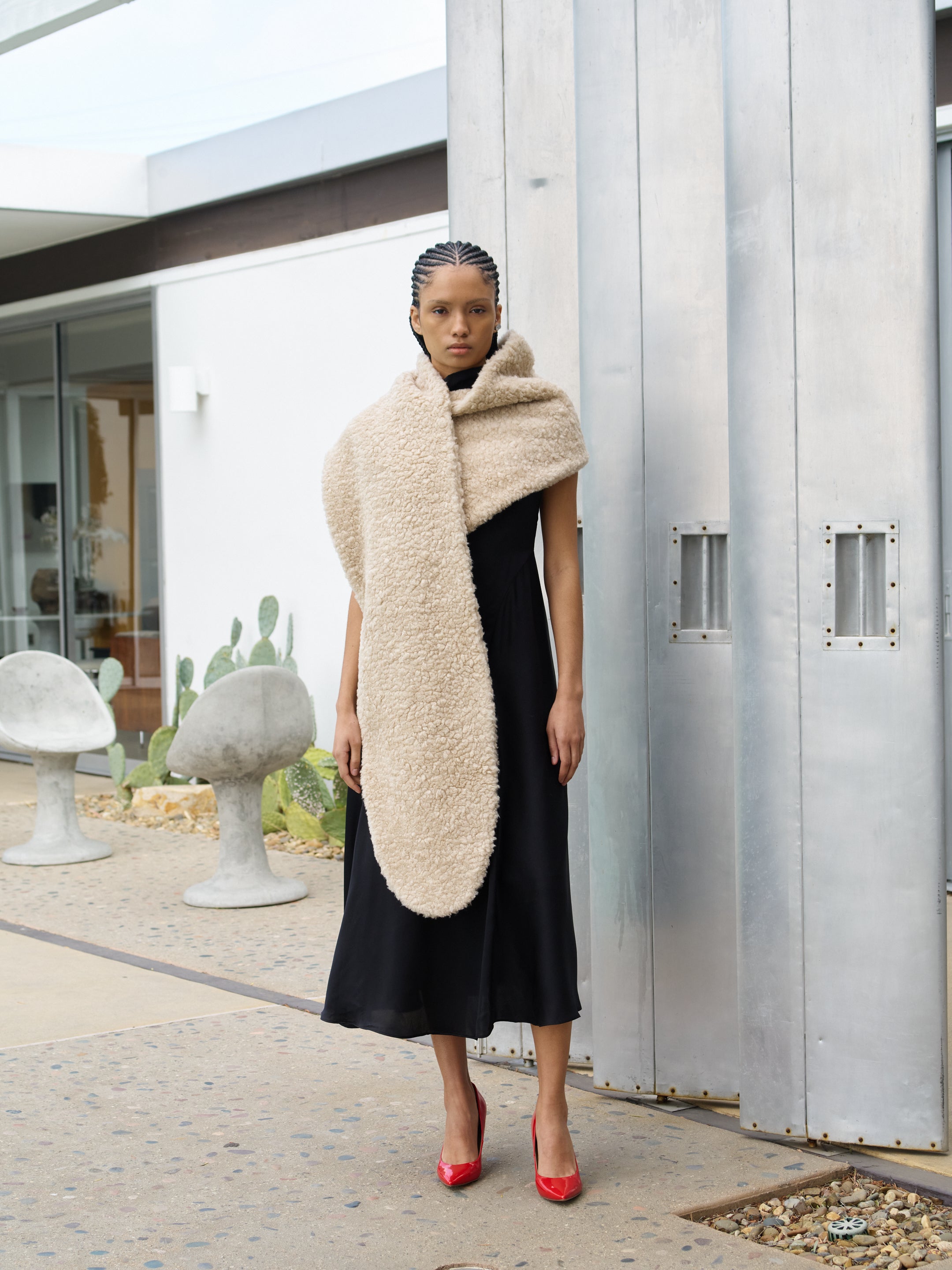 FAUX FUR SCARF LARGE