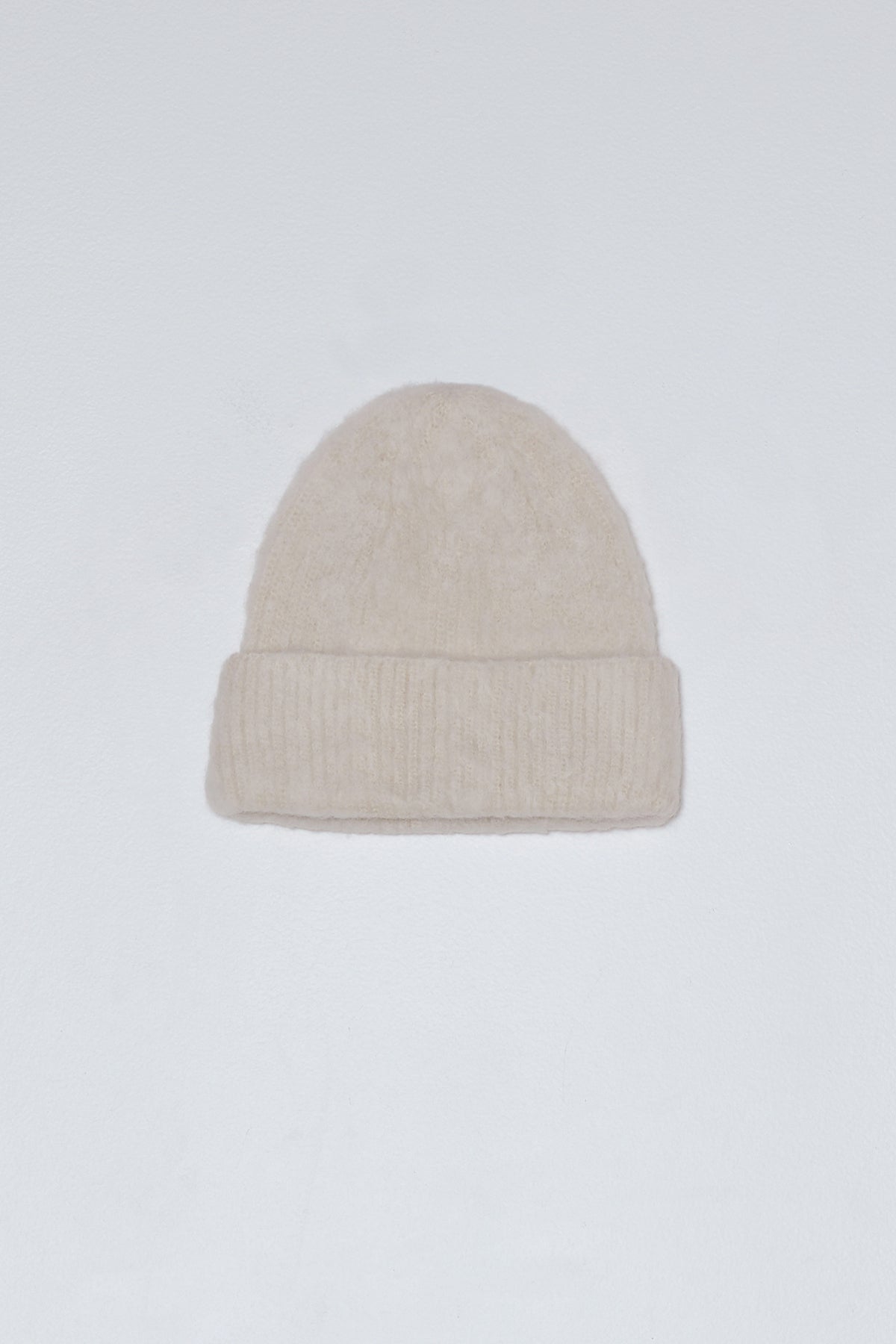 帽子 FUMIKA UCHIDA MOHAIR/ALPACA BLEND BEANIE Chunky Mohair Beanie, Womens Winter Knit Hat, Taupe Brown Knit Hat