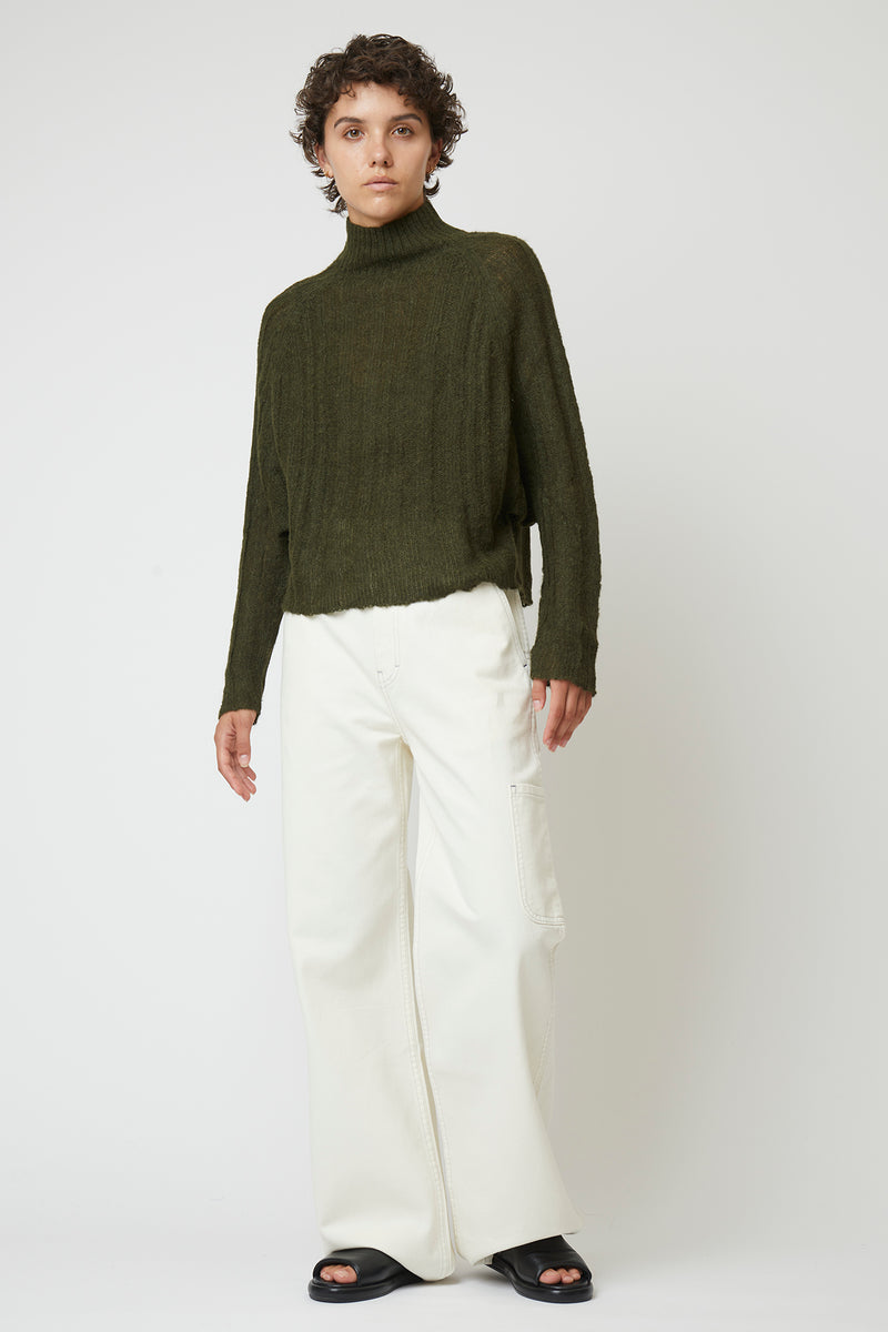 Archive Sale Henrietta Top in Lightweight Alpaca Rib