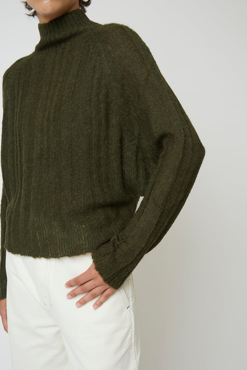 Archive Sale Henrietta Top in Lightweight Alpaca Rib