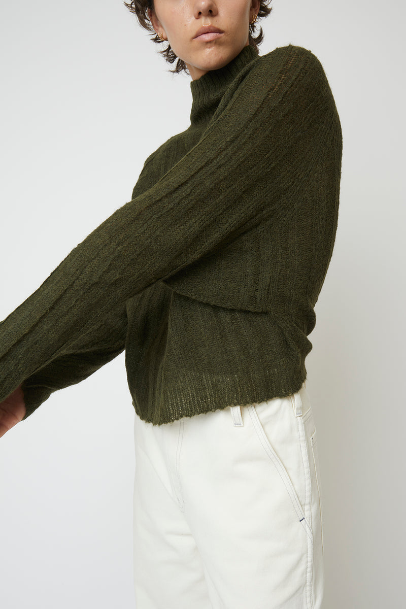 Archive Sale Henrietta Top in Lightweight Alpaca Rib