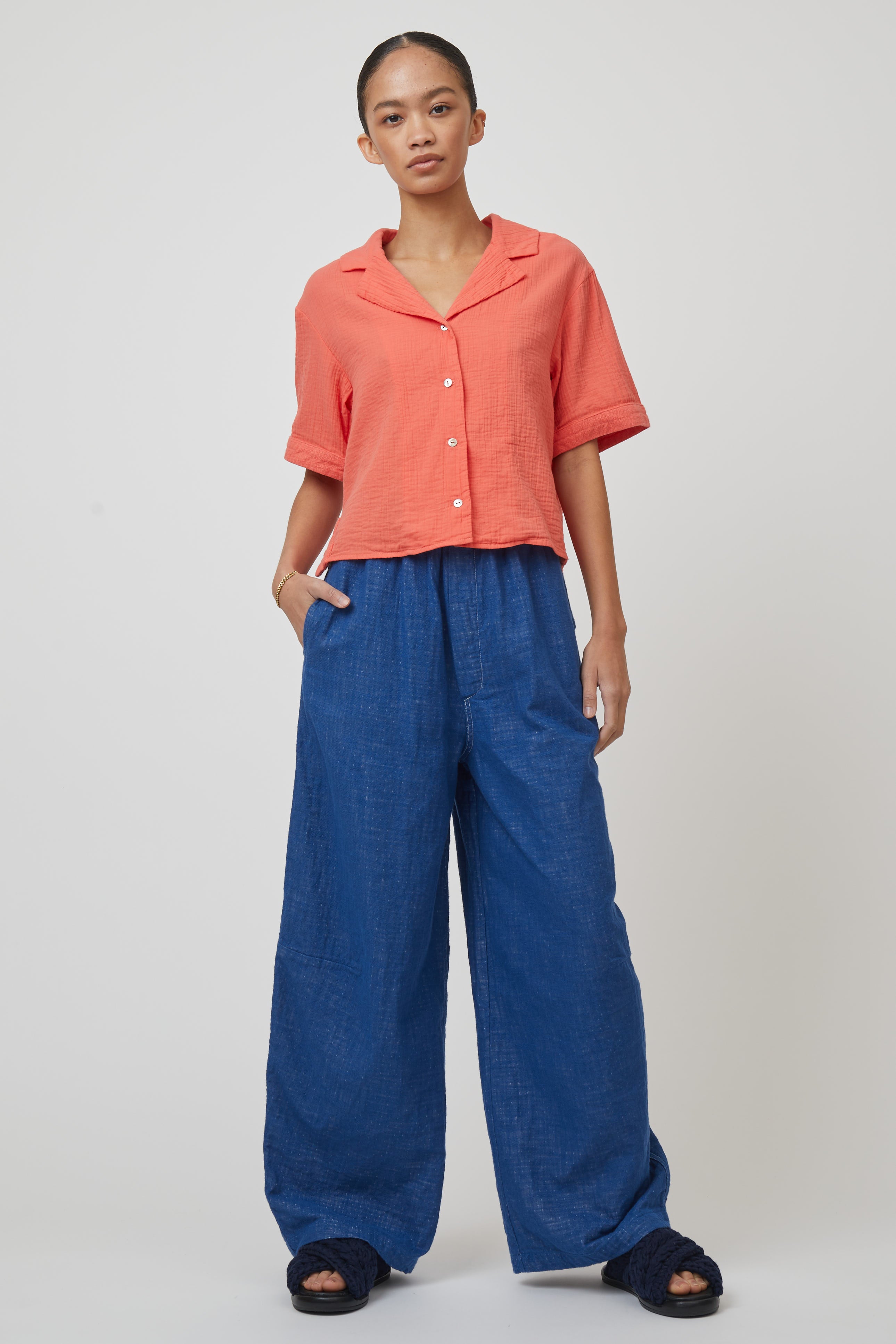 Mikia Pant In Denim – Atelier Delphine