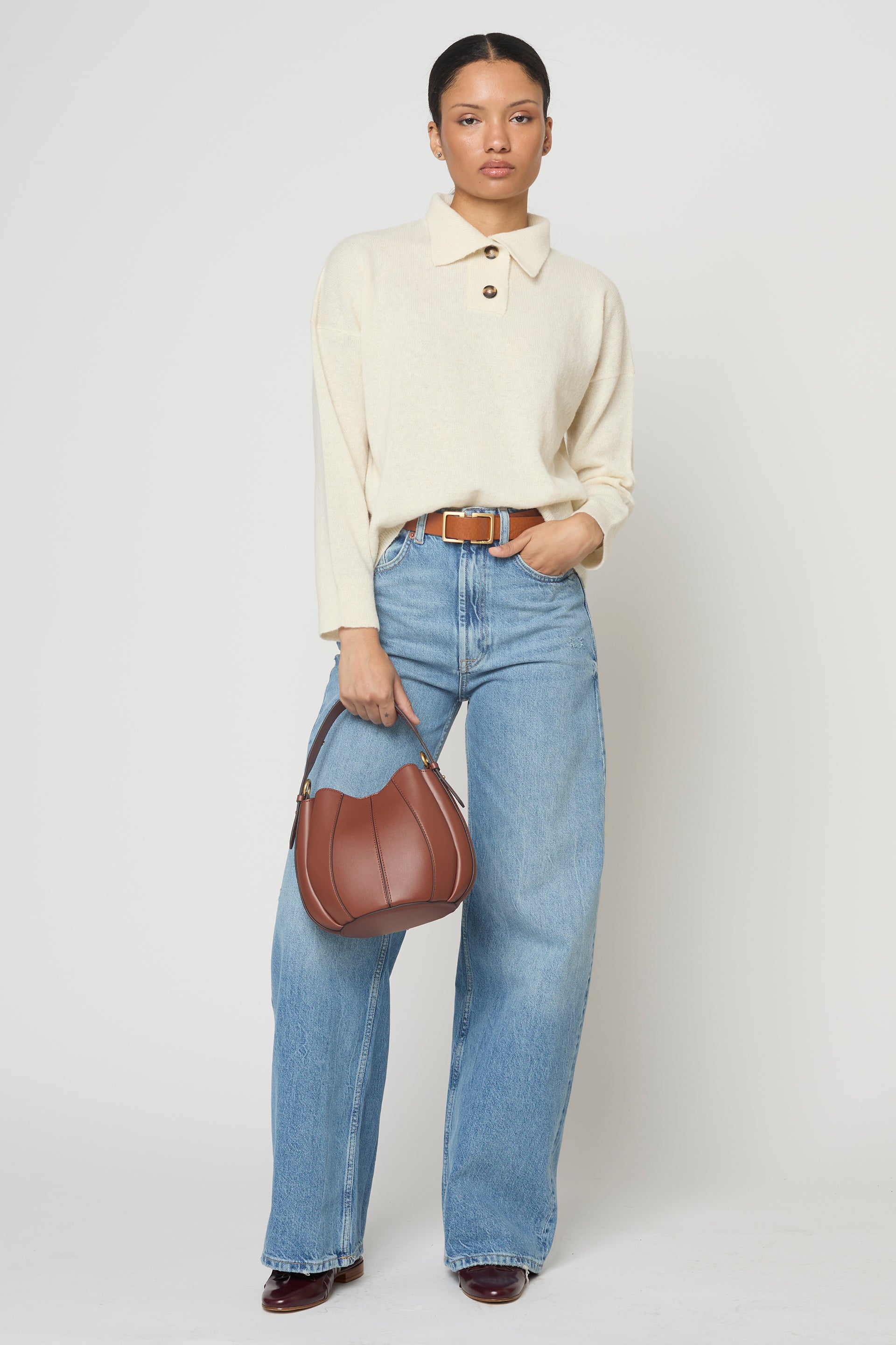 Soft Polo Shirt in Lightweight Alpaca