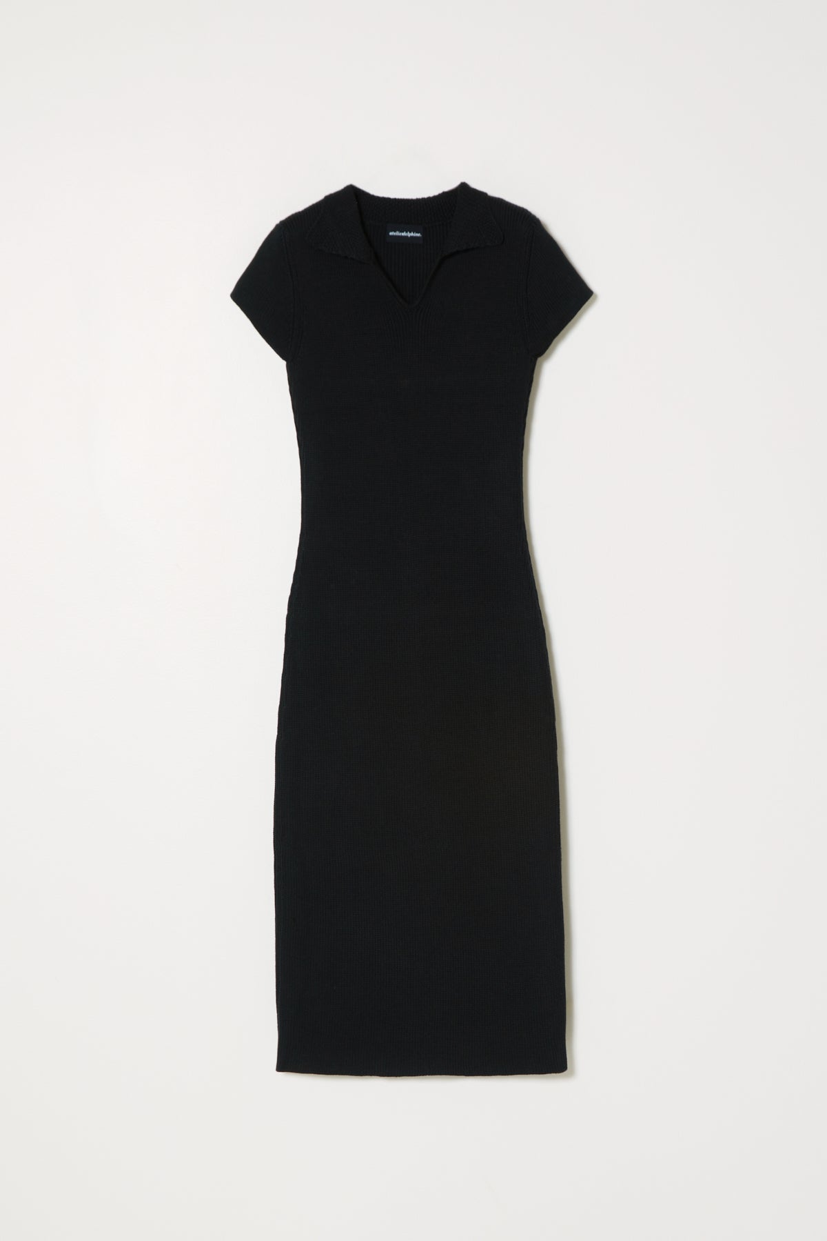 Polo Long Dress Cotton Rib