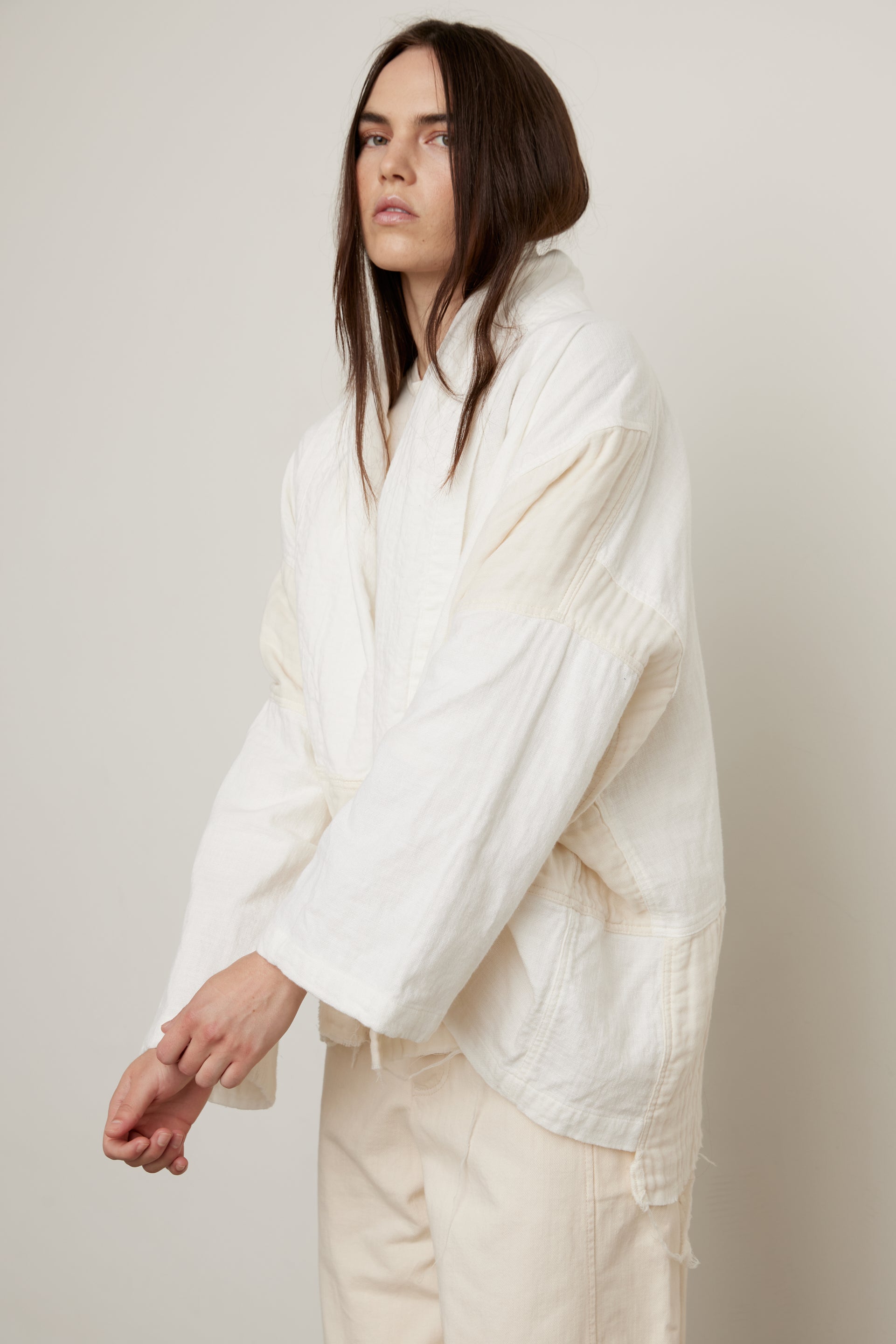 Kimono Jacket 5 Layer Wavy Gauze at Atelier Delphine