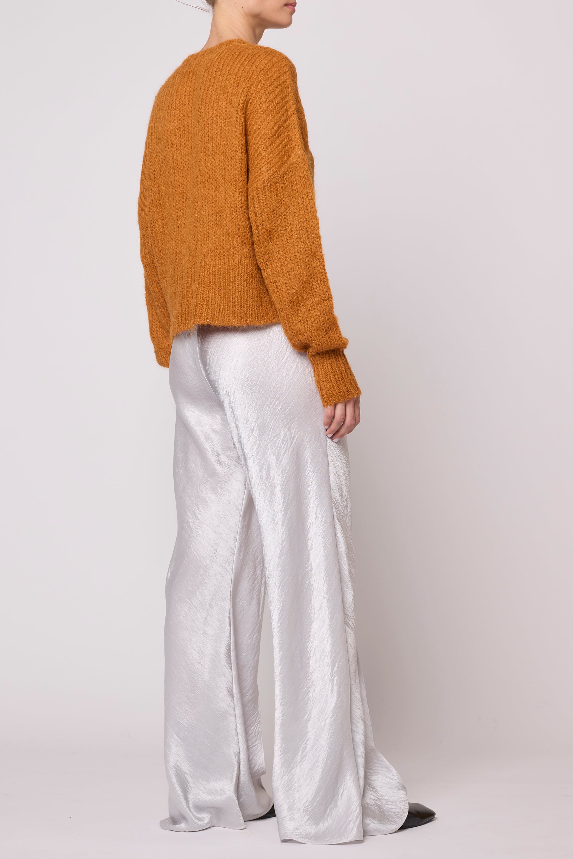 Bailey Top in Suri Alpaca - Burnt Orange