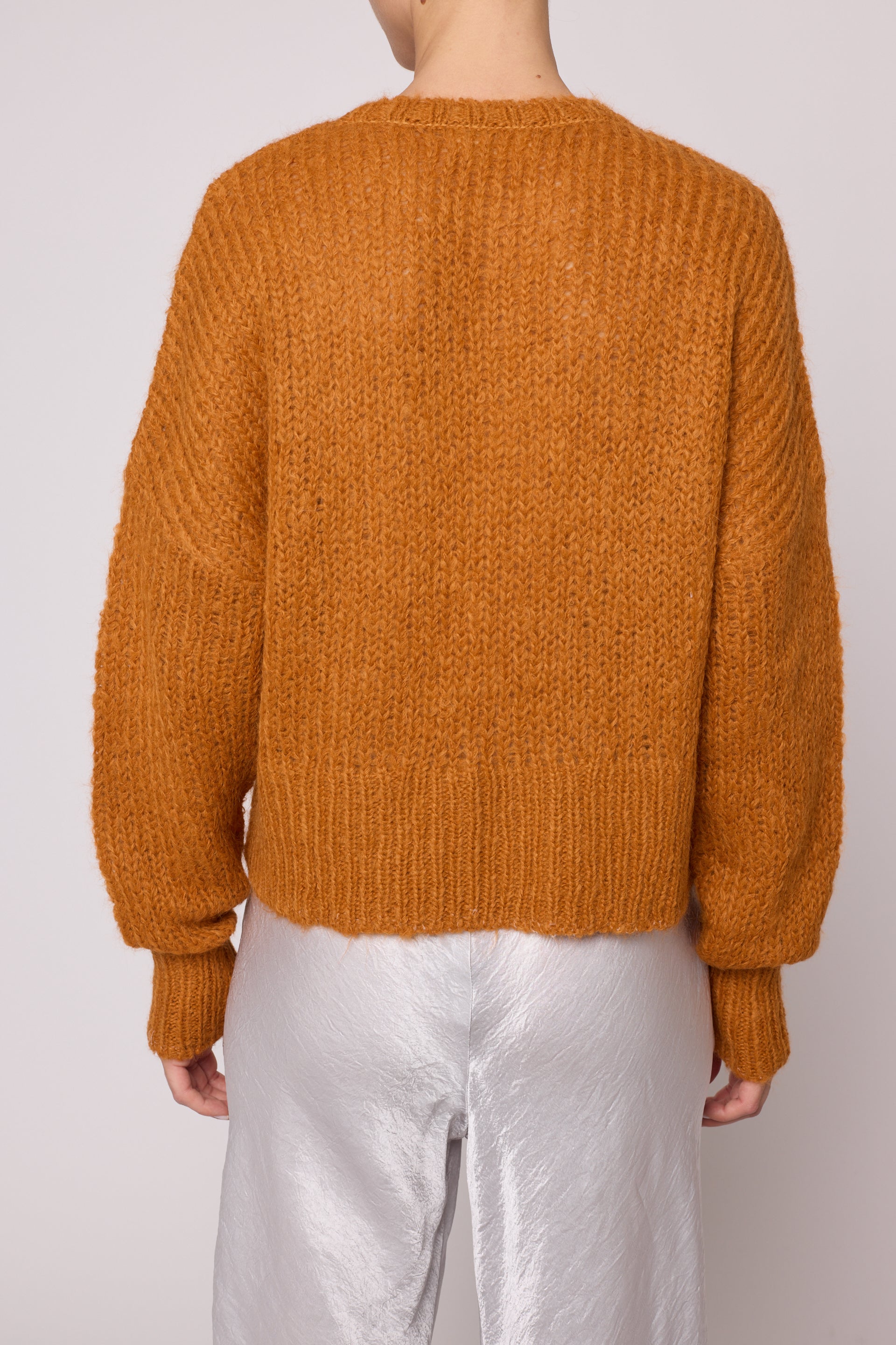 Bailey Top in Suri Alpaca - Burnt Orange