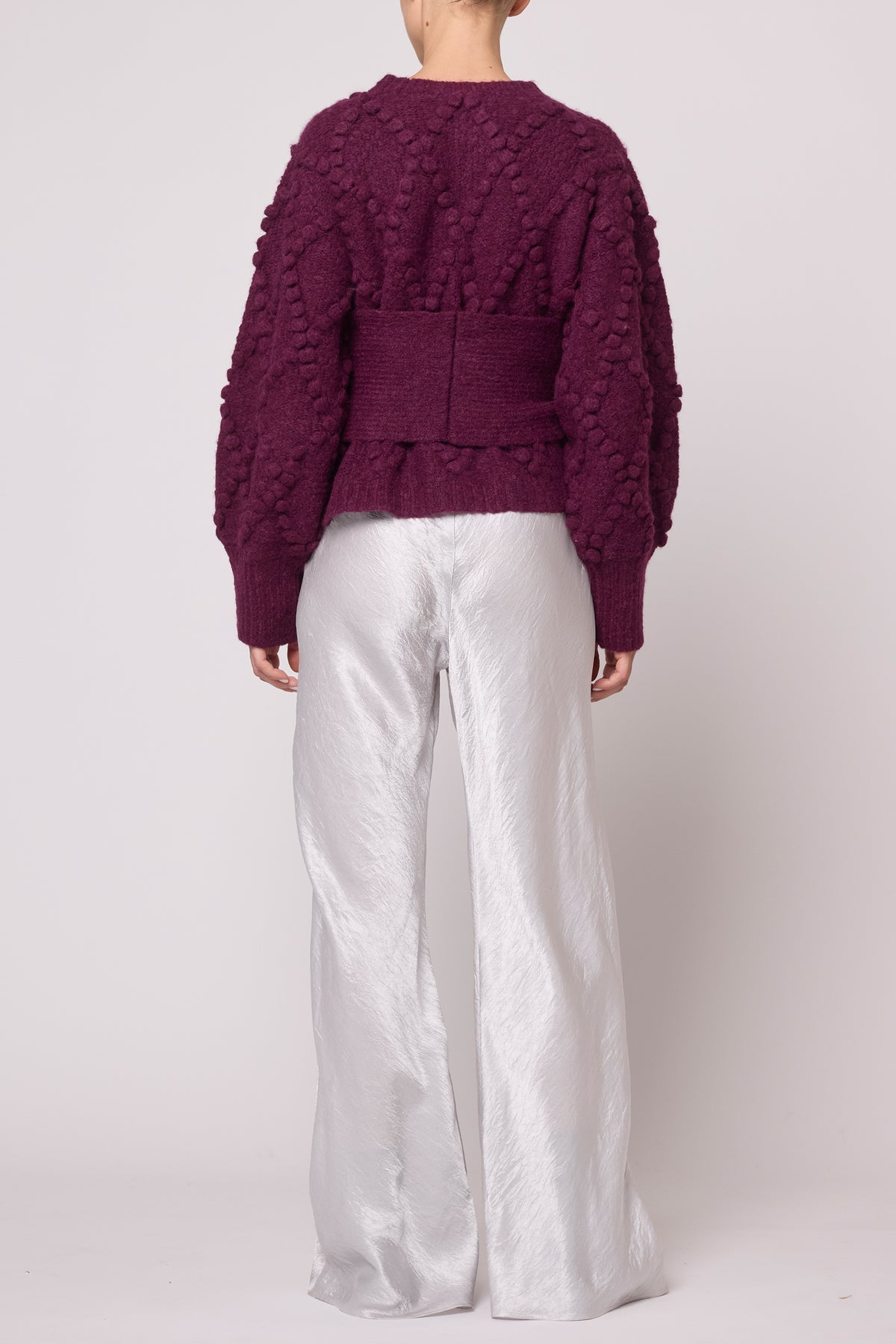 Vernier Cardigan in Supreme Alpaca - Deep Orchid