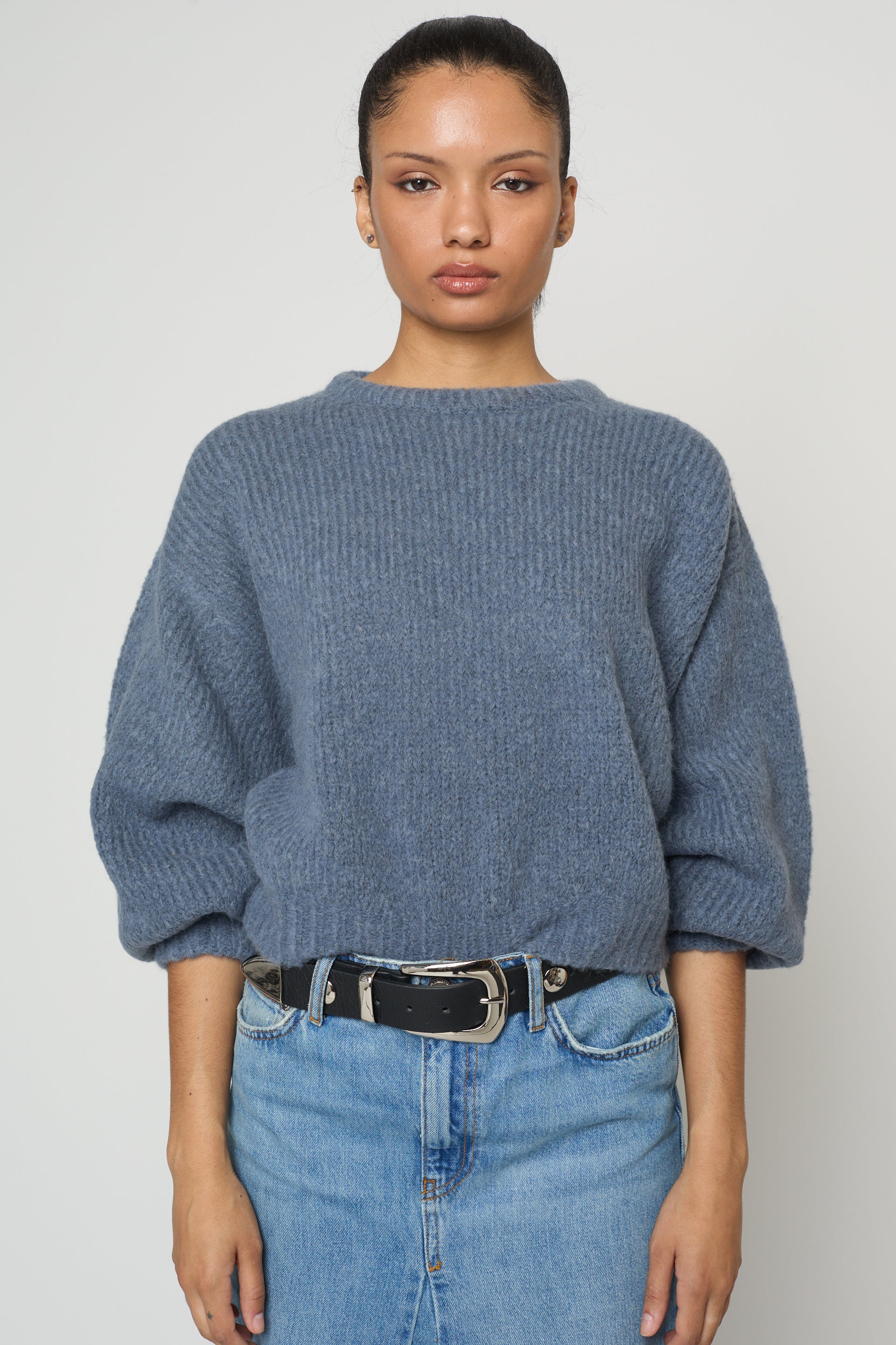 Balloon Sleeve Sweater in Supreme Alpaca at Atelier Delphine Balloon Sleeve Sweater in Supreme Alpaca at Atelier Delphine