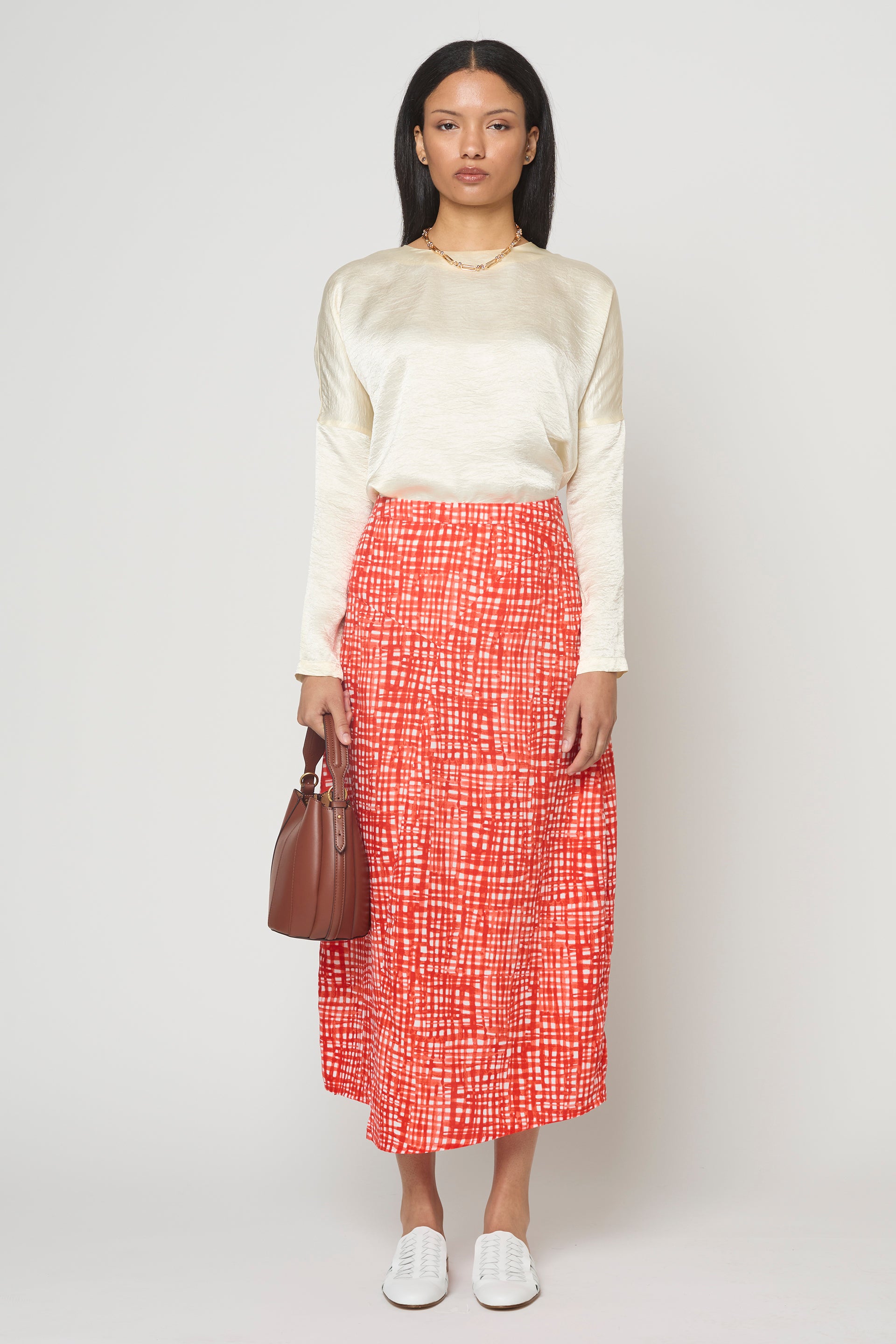 Twisted Balloon Skirt in Watercolor Picnic