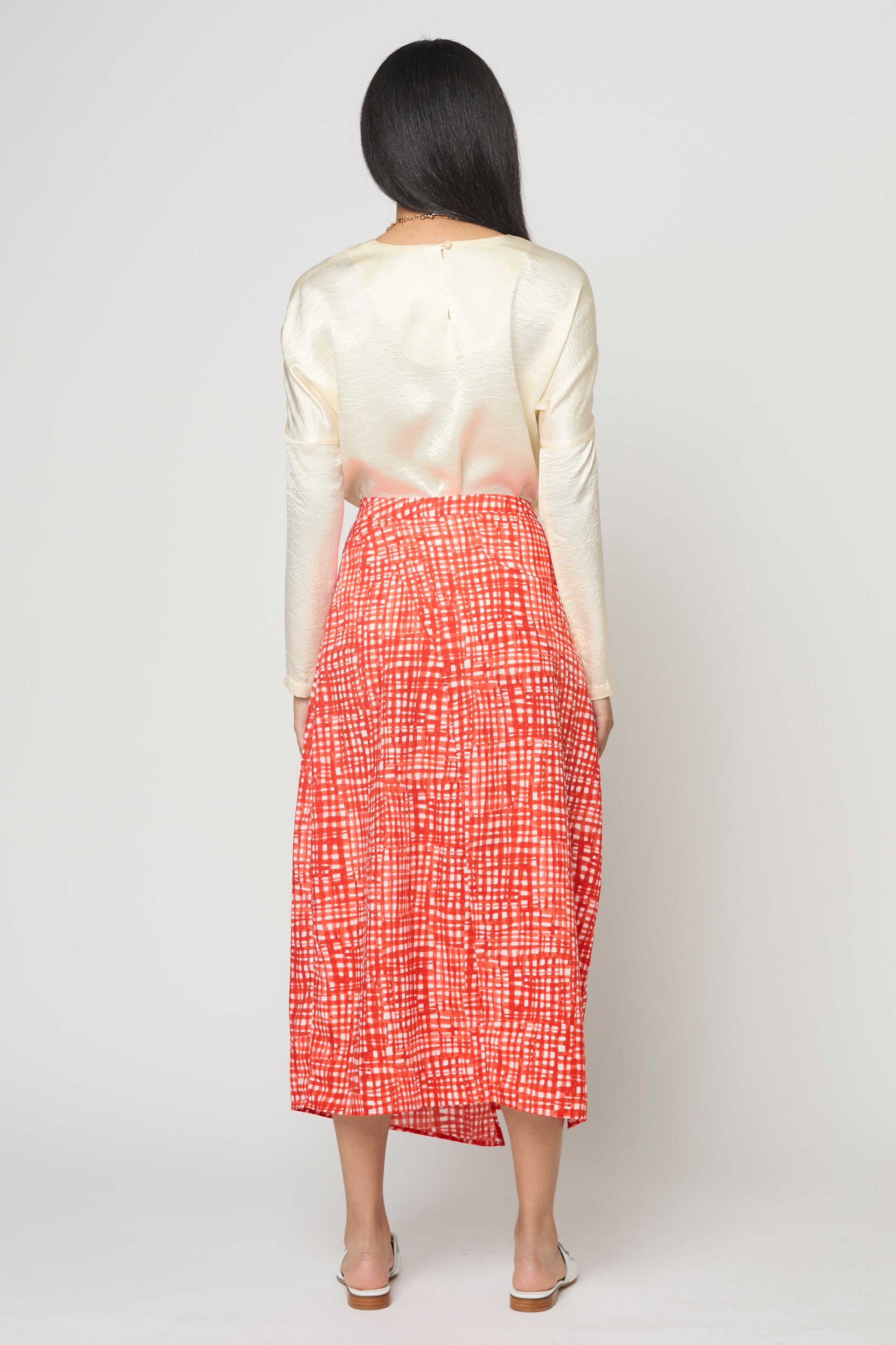 Twisted Balloon Skirt in Watercolor Picnic