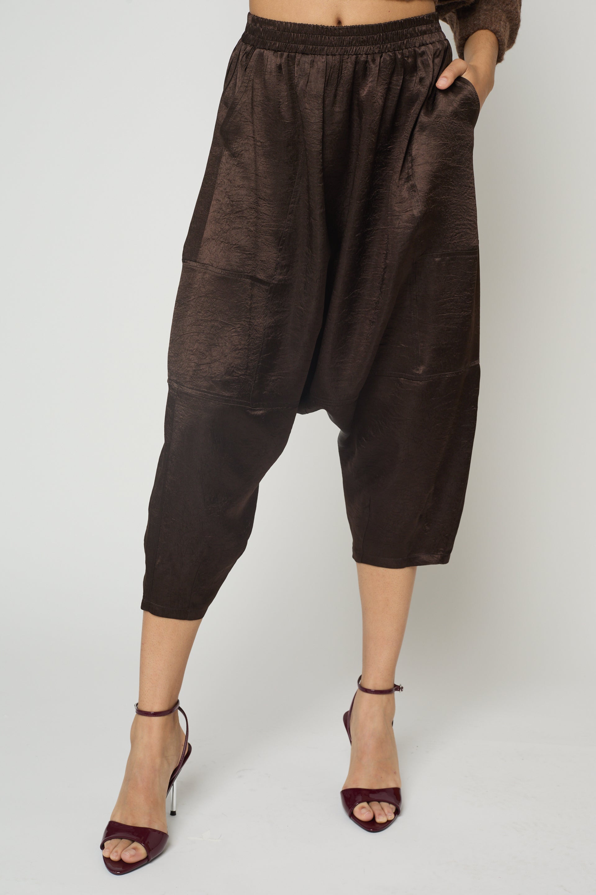 Kiko Pant in Crinkled Satin