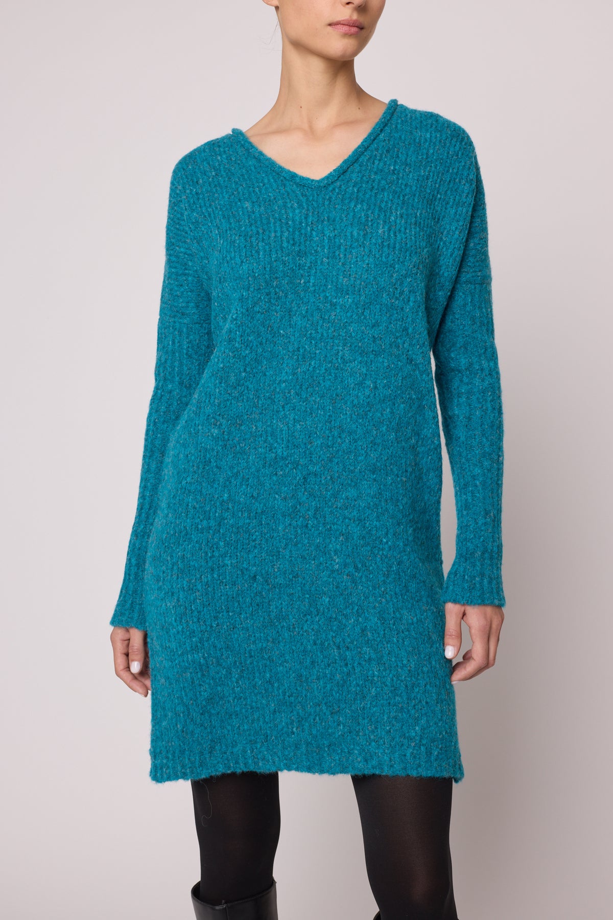 Shift Dress in Supreme Alpaca - Teal