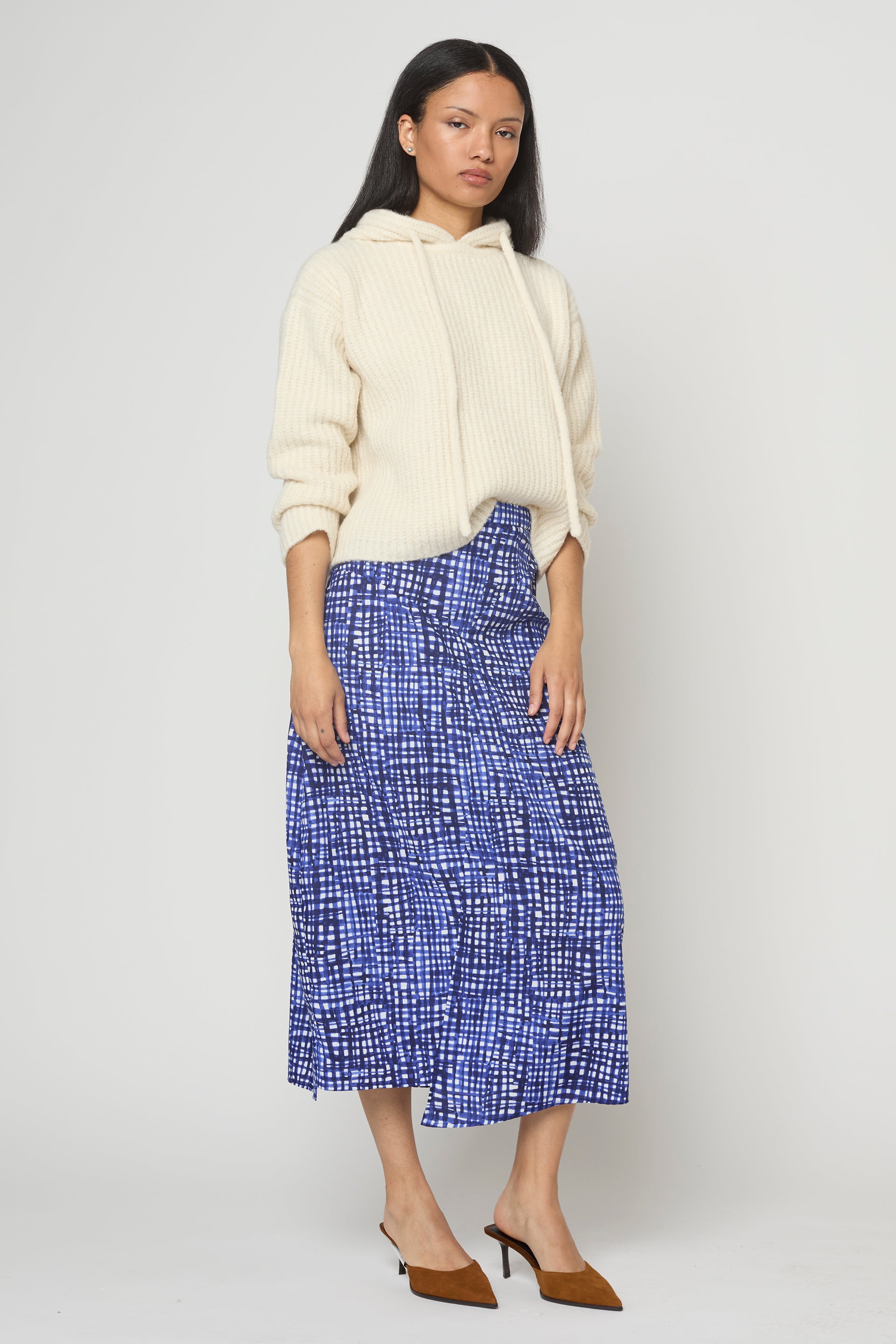 Twisted Balloon Skirt in Watercolor Picnic