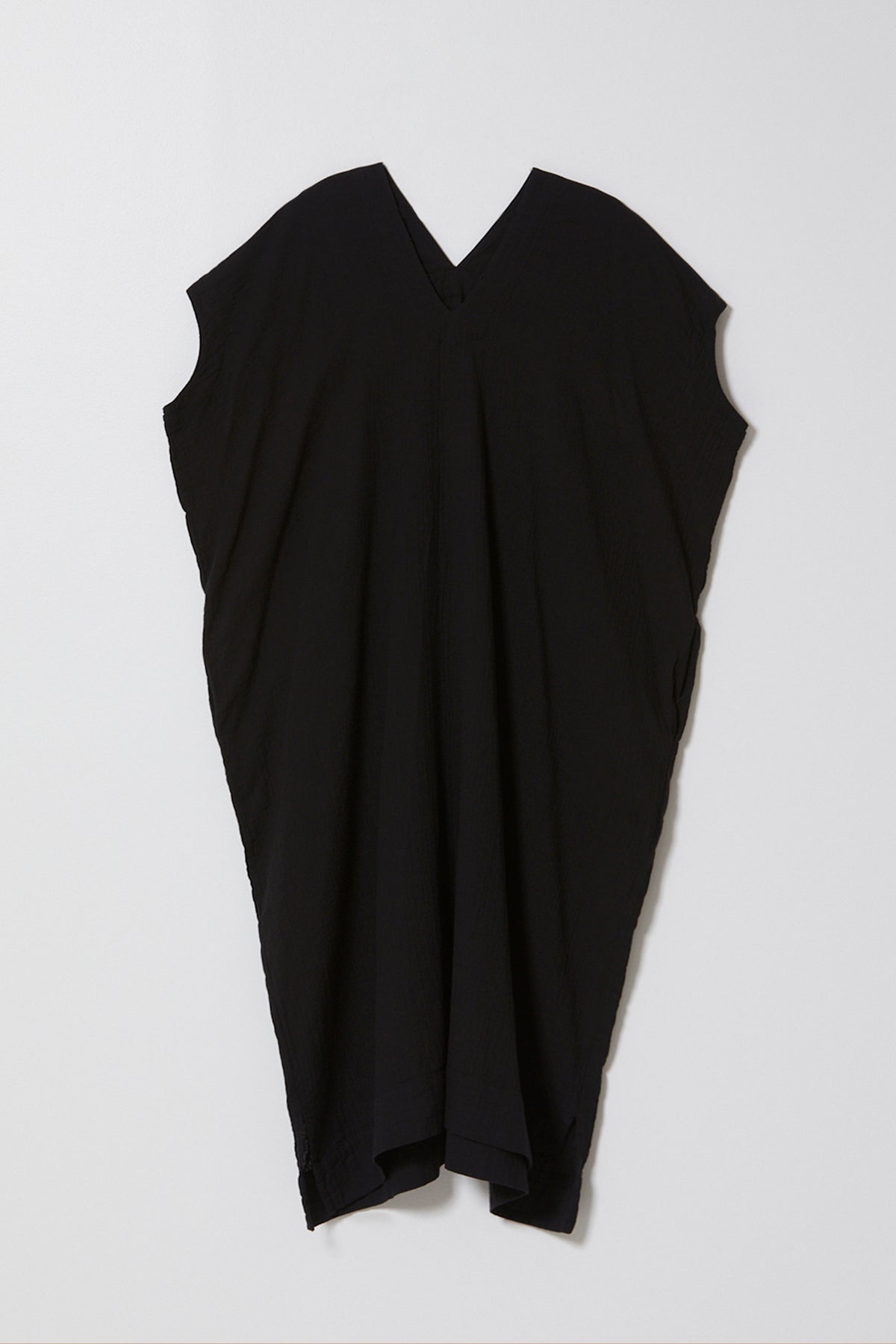 Crescent Dress Long in Crinkled Cotton