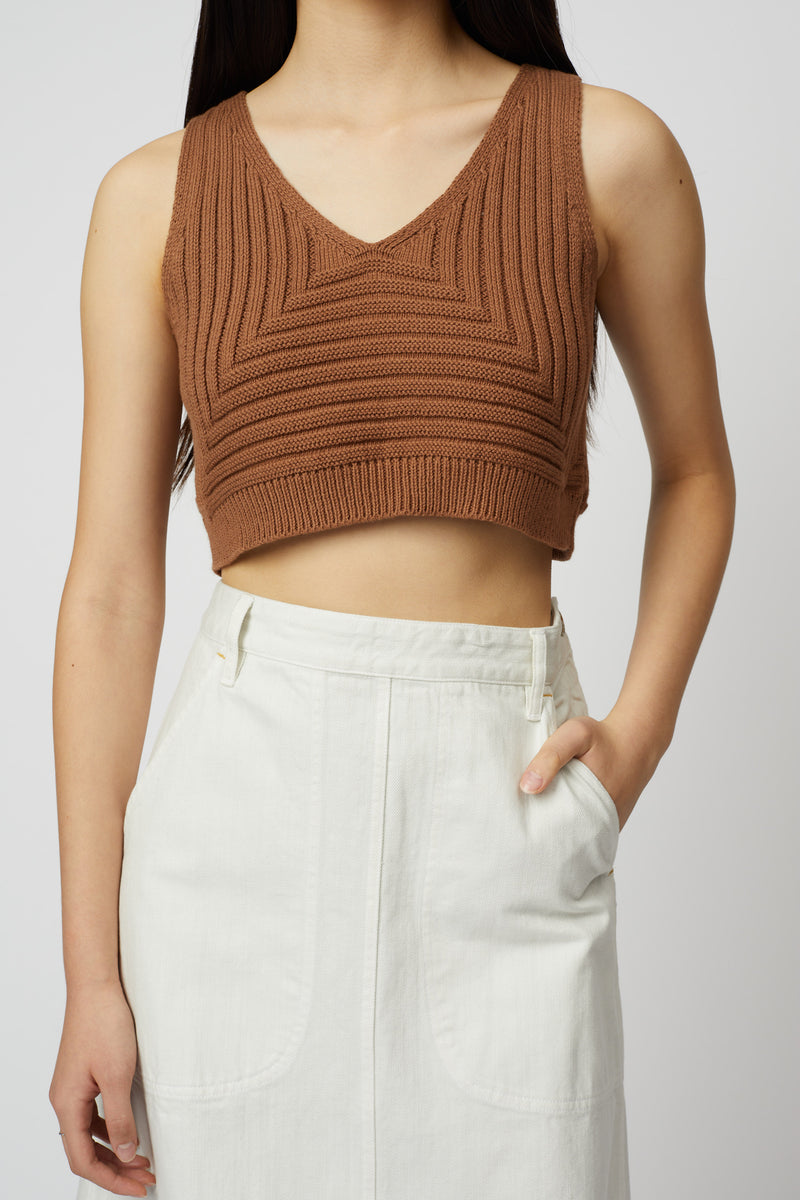 CROPPED RIB TOP