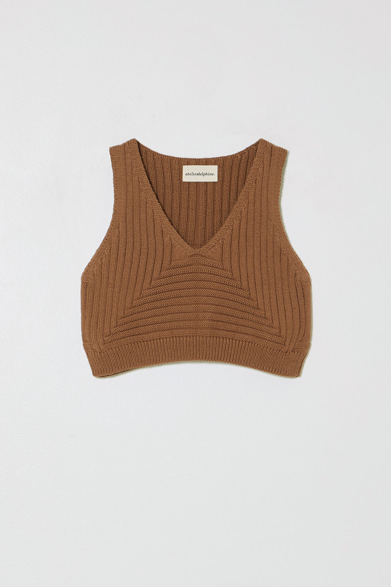 CROPPED RIB TOP – Atelier Delphine