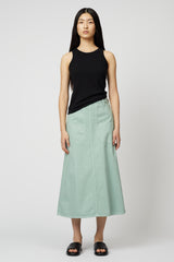 Erin Skirt - Drapey Bio Washed Twill