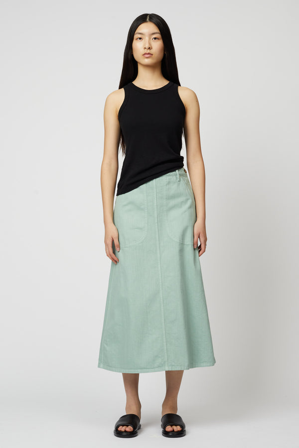 Erin Skirt - Drapey Bio Washed Twill