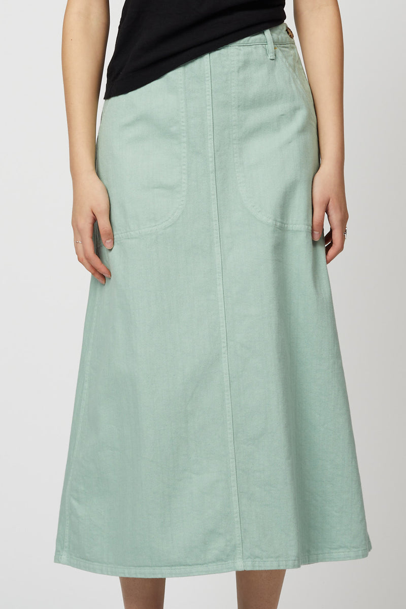 Erin Skirt - Drapey Bio Washed Twill