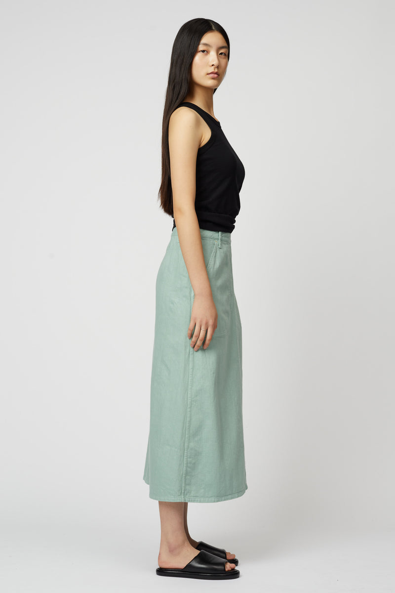 Erin Skirt - Drapey Bio Washed Twill