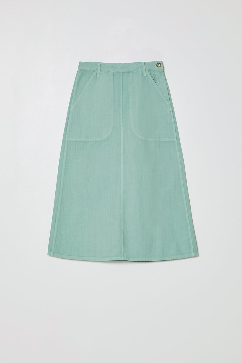 Erin Skirt - Drapey Bio Washed Twill