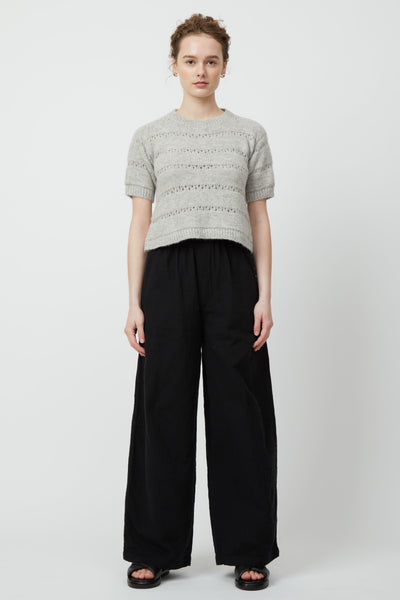 Black Crane Wide Pants, Cloud