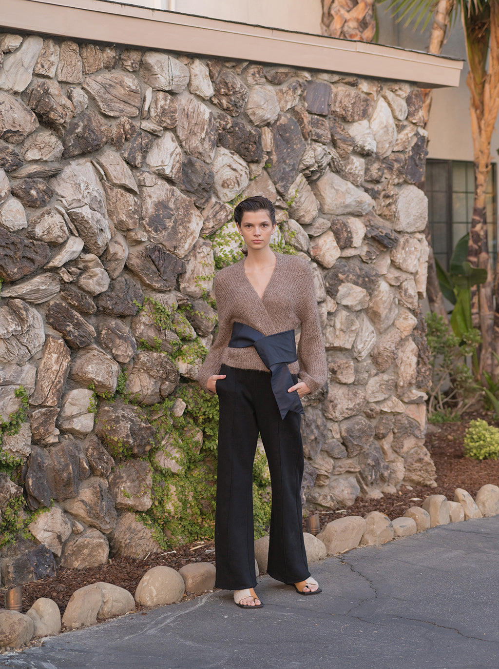 Serena Pant in Japanese Fleece - Black