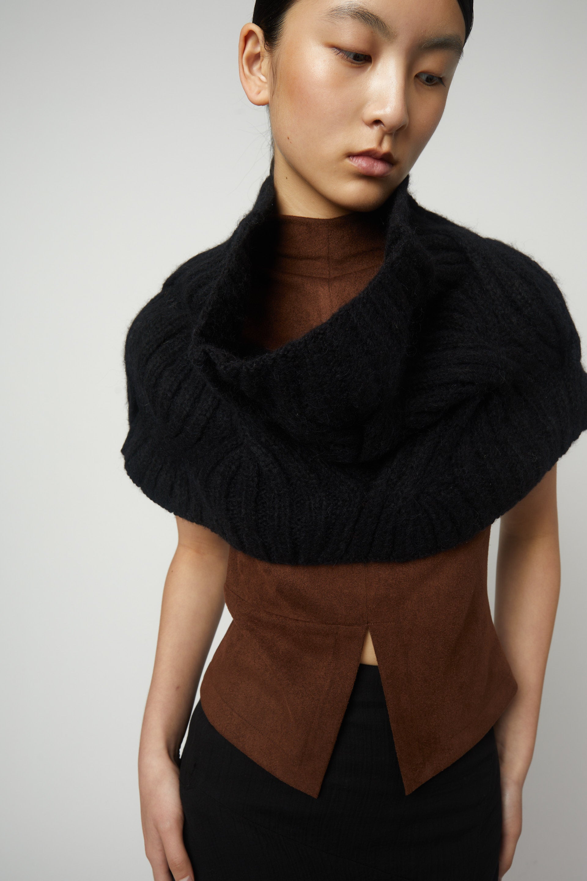 Handknit Wire Cable Neck Warmer