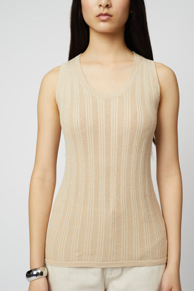 fbz Off White Pointelle Tank with Cherries main image 0