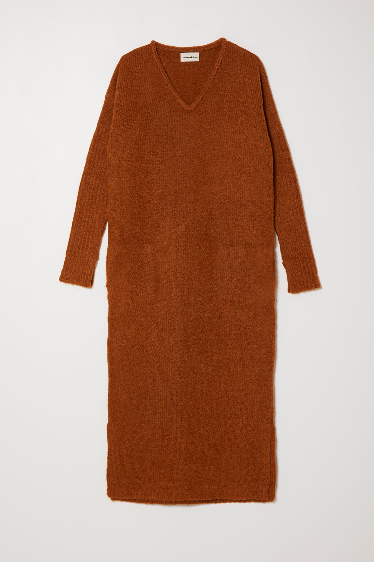 L'Appartement Alpaca Long Gown ニット Relaxed V Neck Alpaca Long Dress