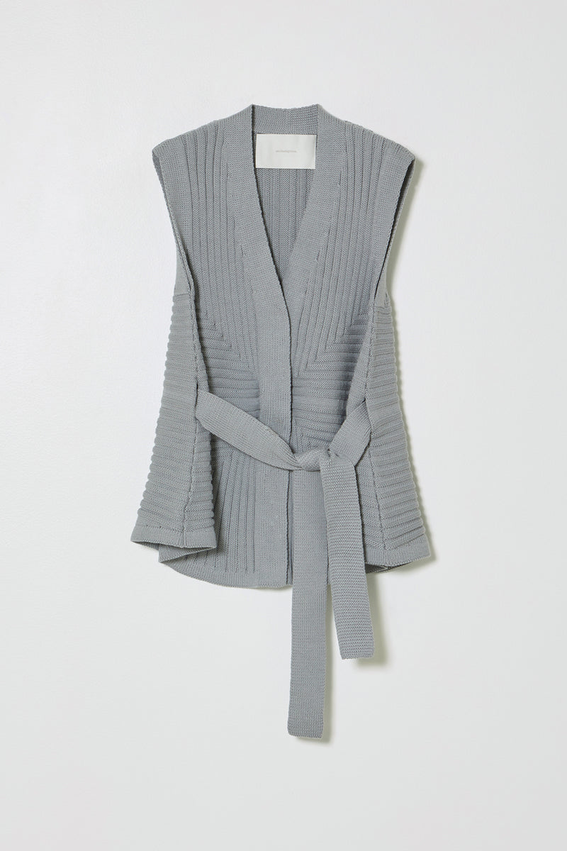 SLEEVELESS CARDIGAN