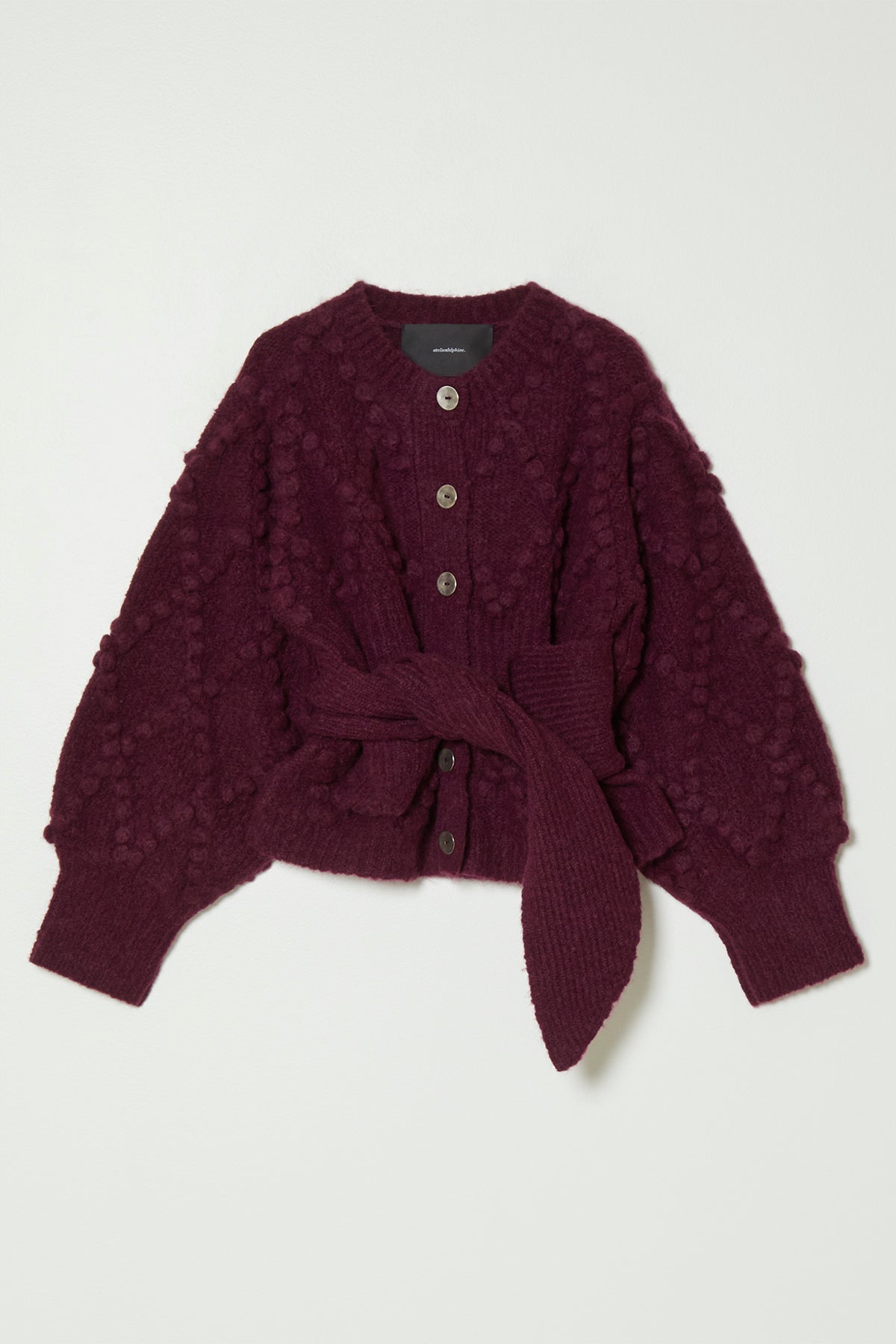Vernier Cardigan in Supreme Alpaca - Deep Orchid