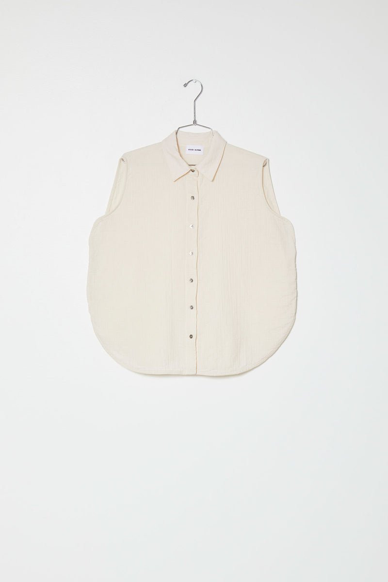 Circle Shirt in Crinkled Cotton
