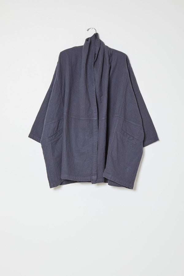 Haori Coat in Heavyweight Double Layered Cotton Gauze, Seasonal Color