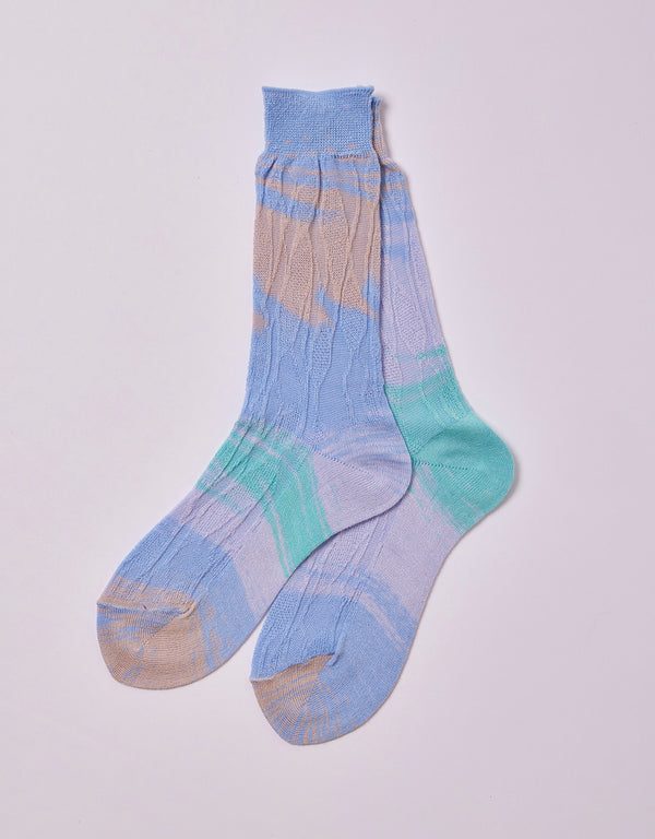 Japanese Leaf Kasuri Socks