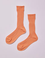 Ribbed Silky Cotton Socks