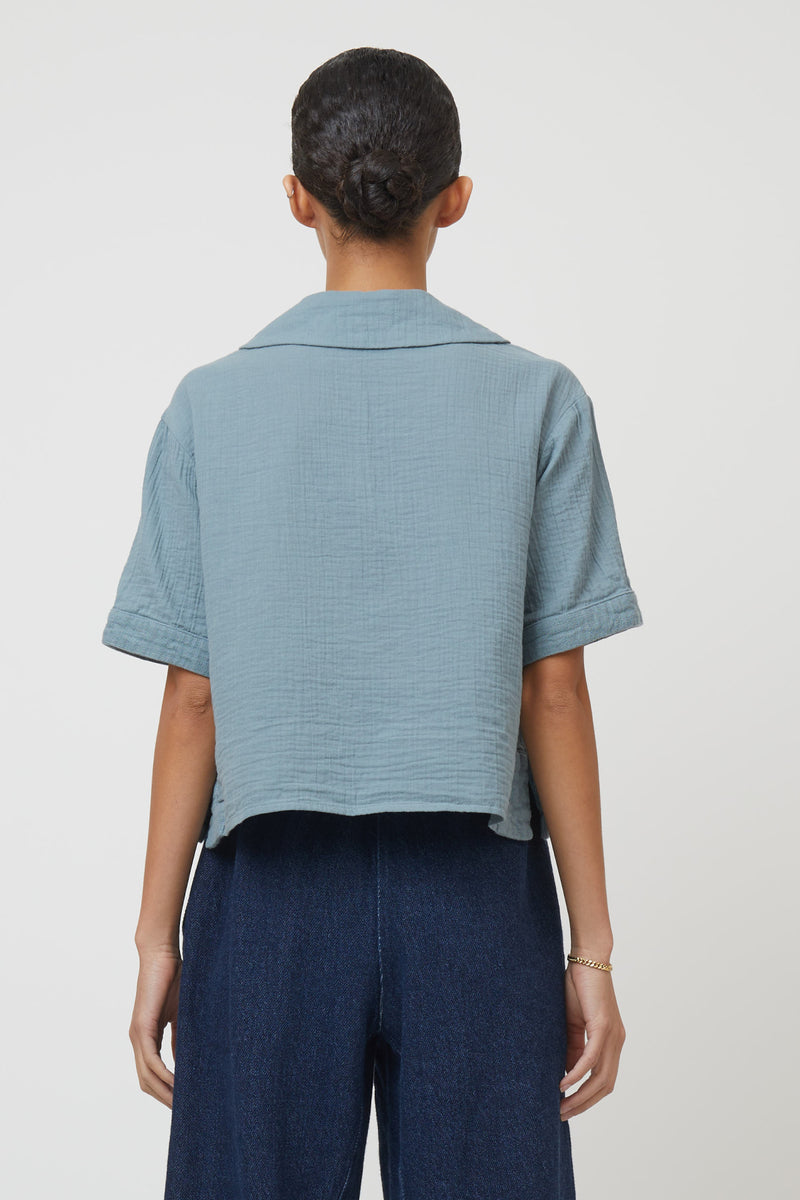Loraine Top In Crinkled Cotton